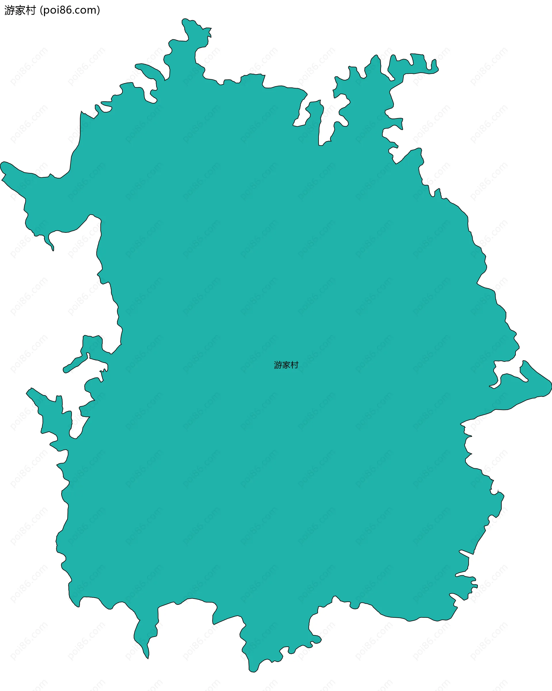 游家村边界地图