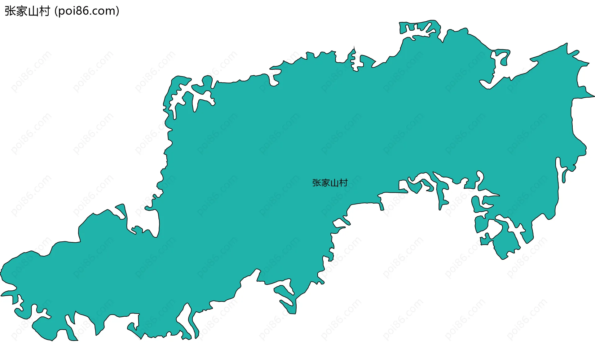 张家山村边界地图
