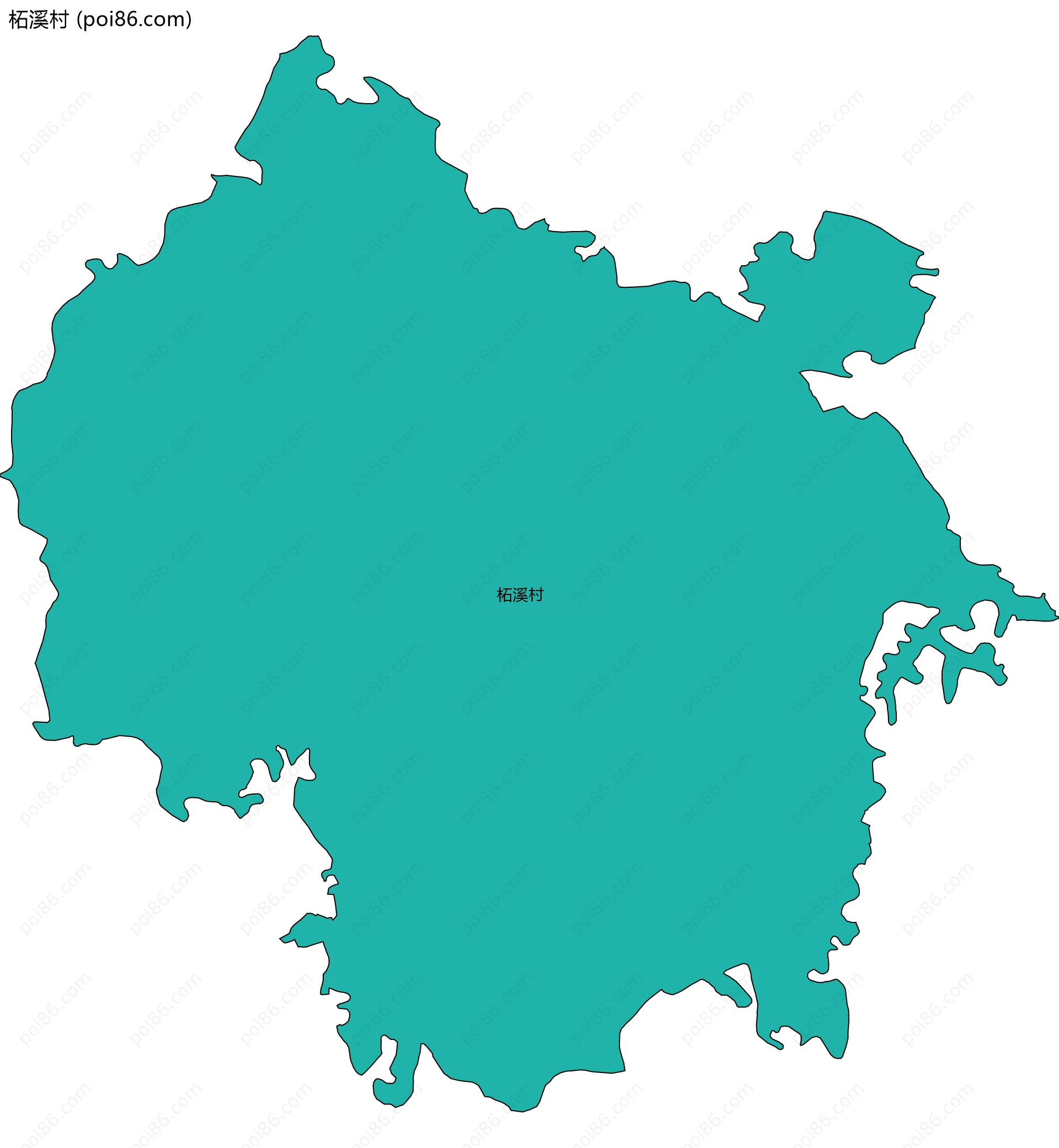 柘溪村边界地图