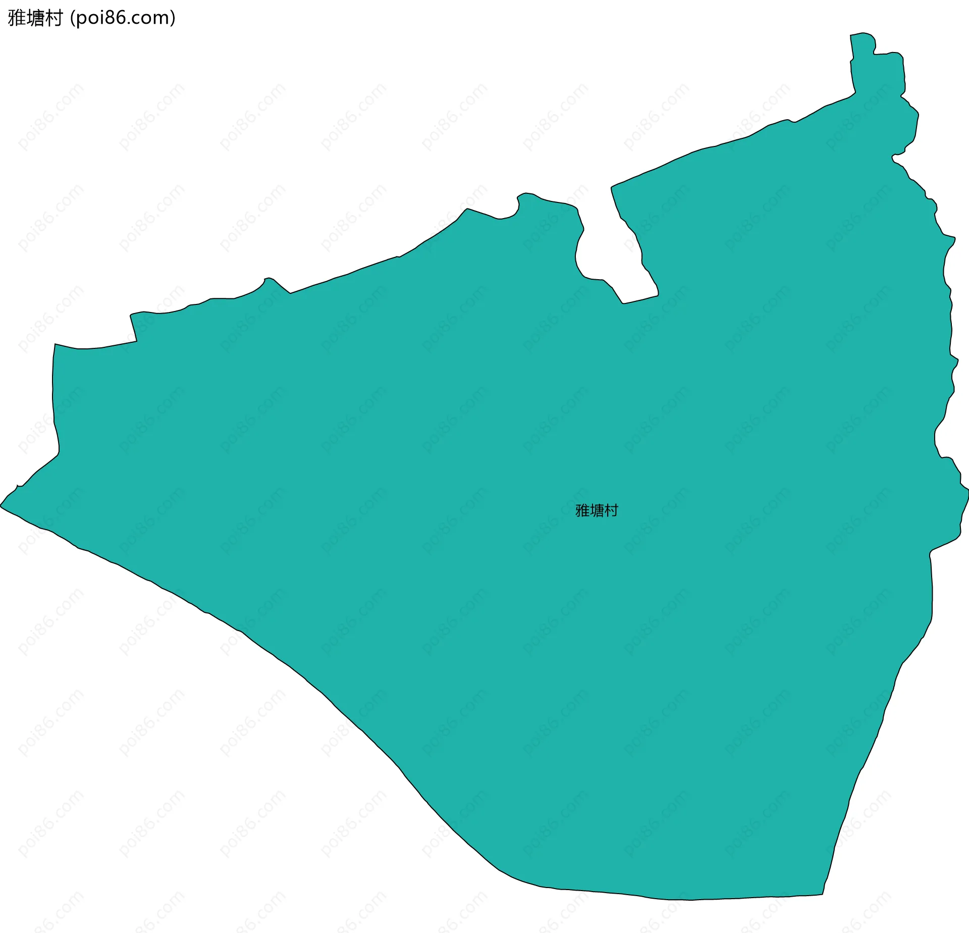 雅塘村边界地图