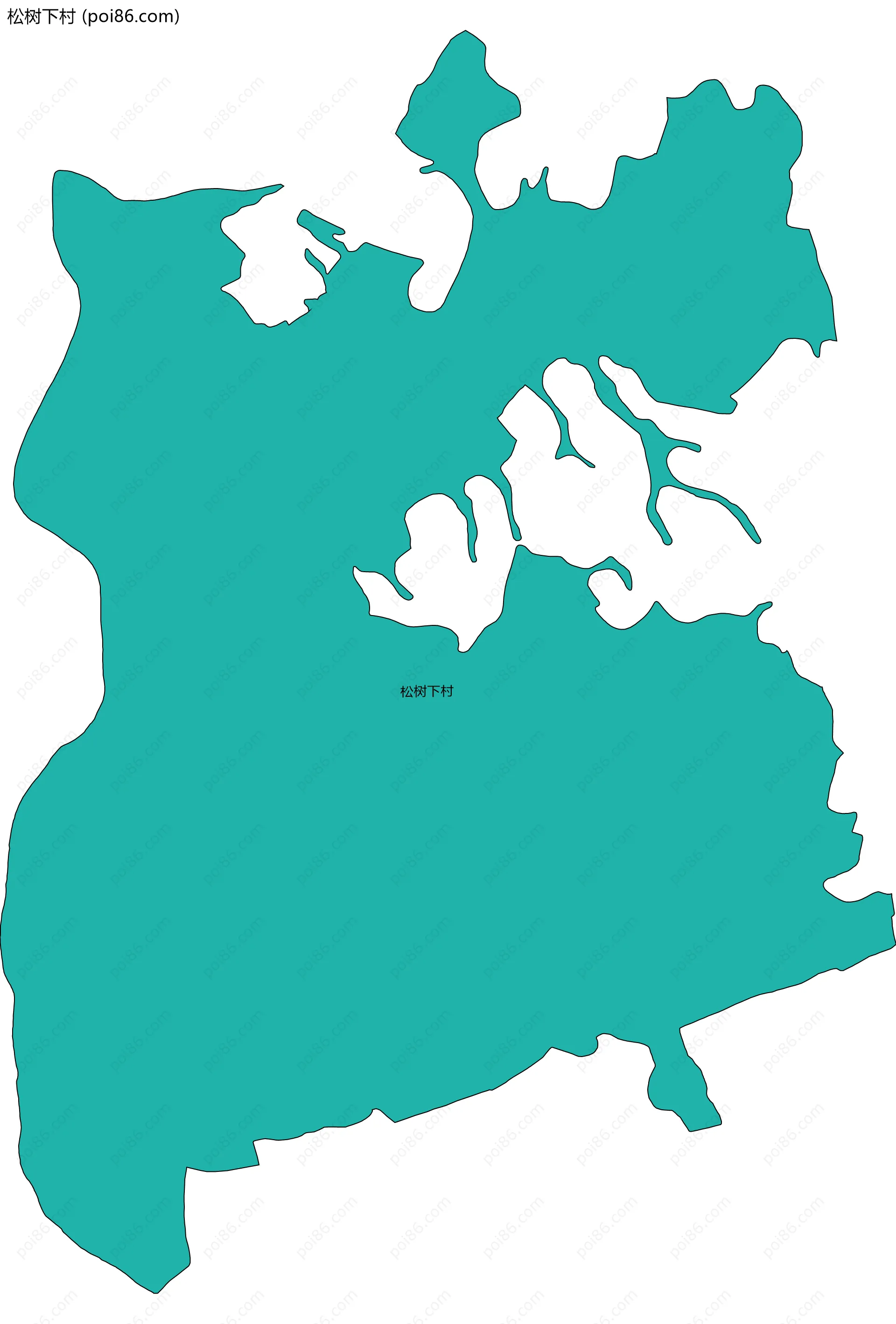 松树下村边界地图