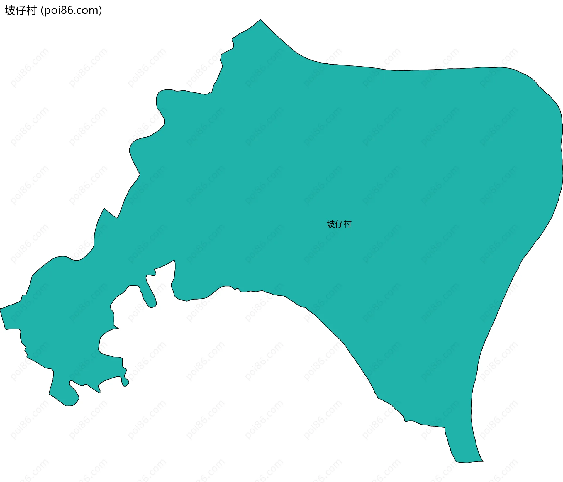 坡仔村边界地图