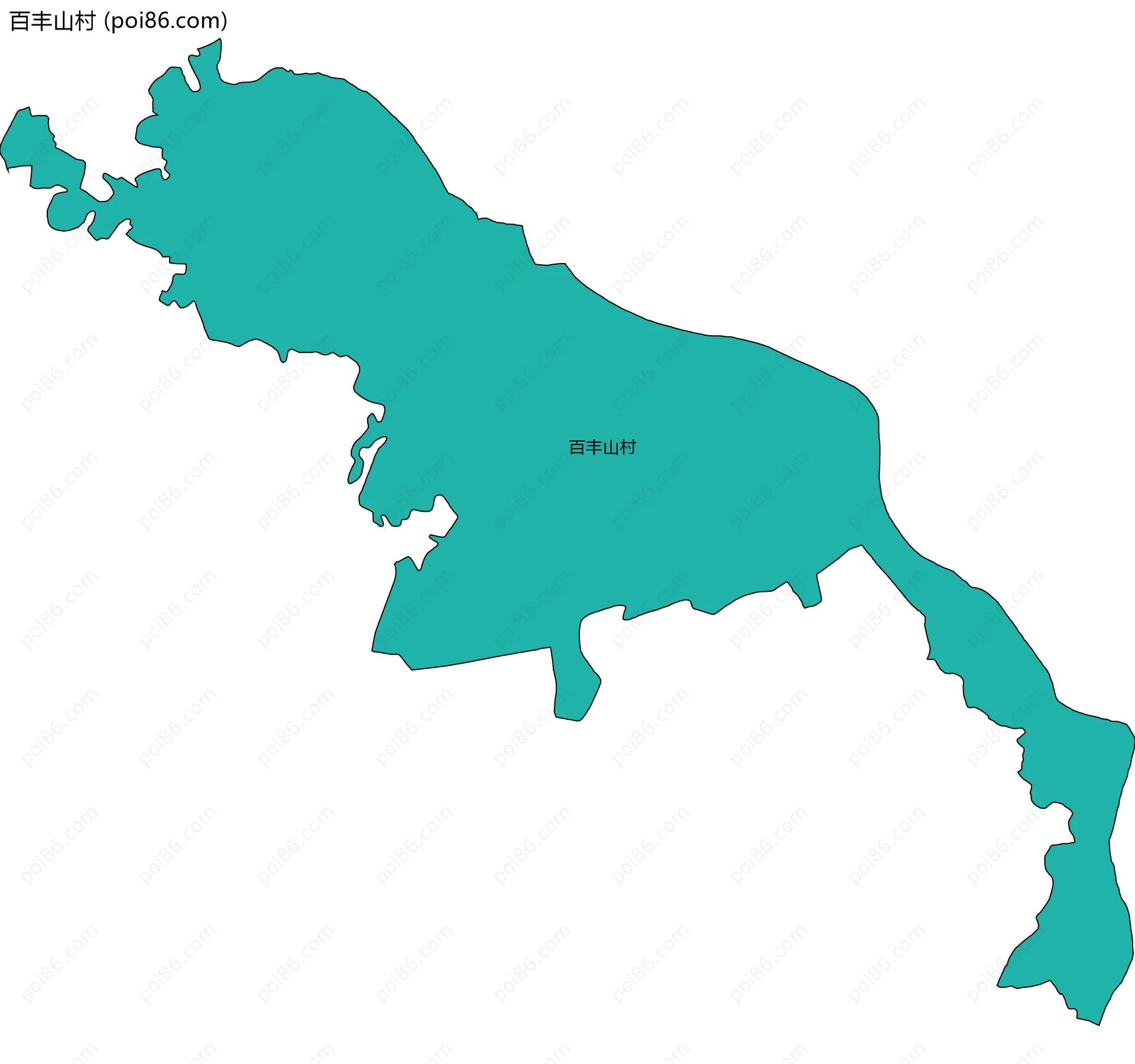 百丰山村边界地图