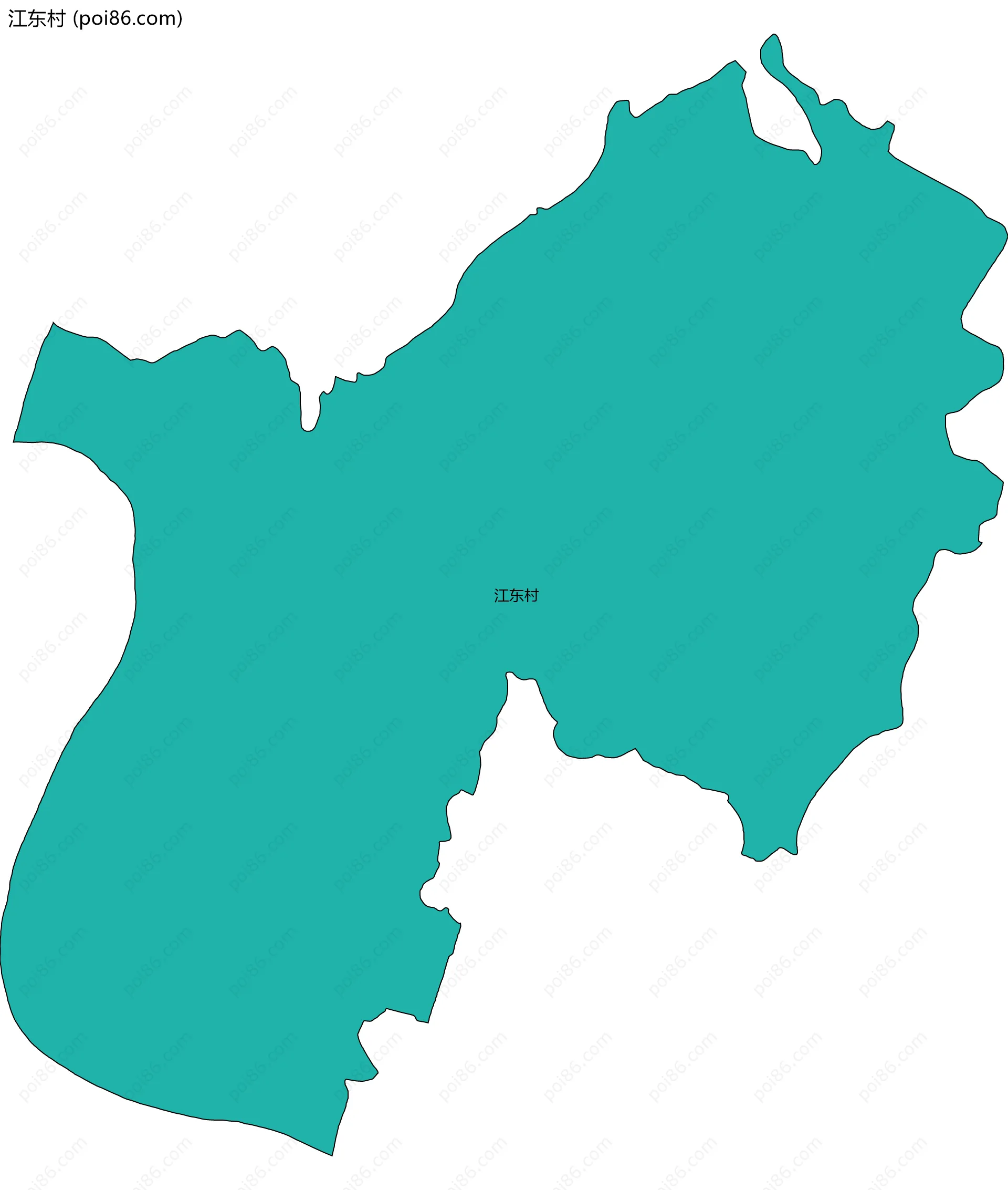 江东村边界地图