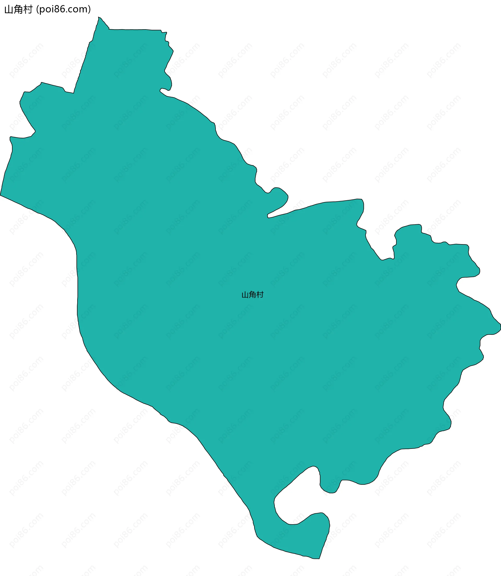 山角村边界地图