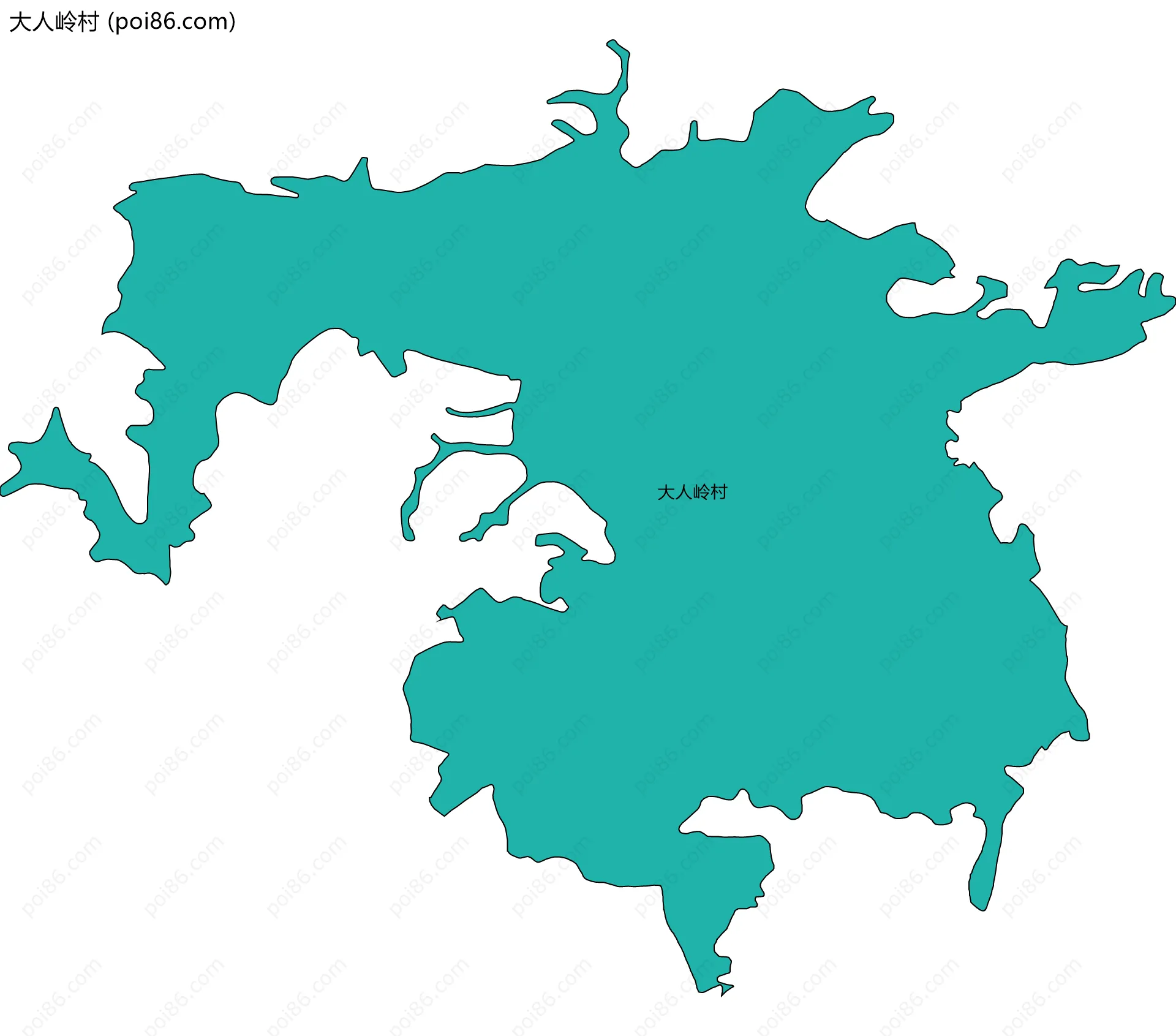 大人岭村边界地图