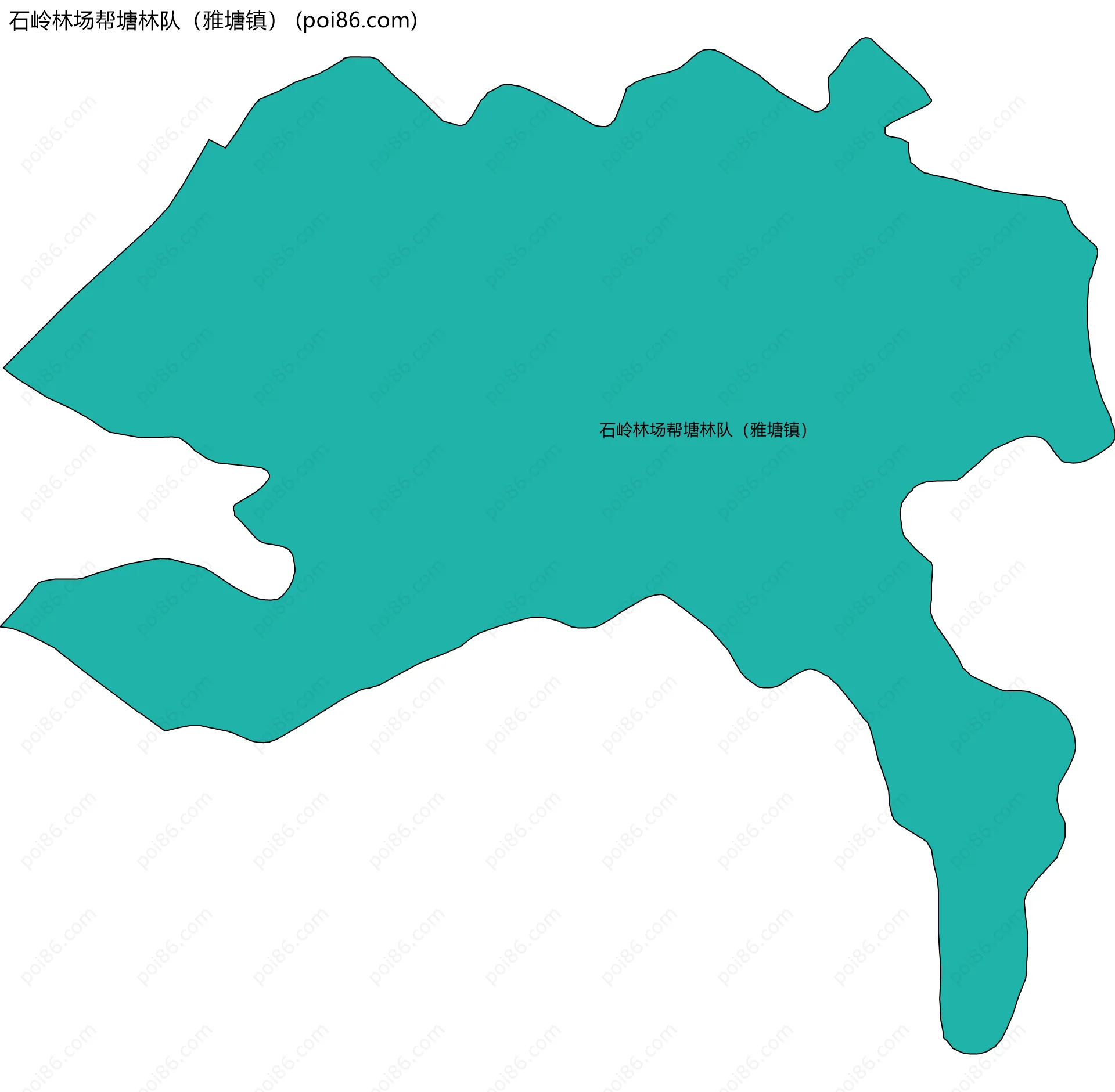 石岭林场帮塘林队（雅塘镇）边界地图