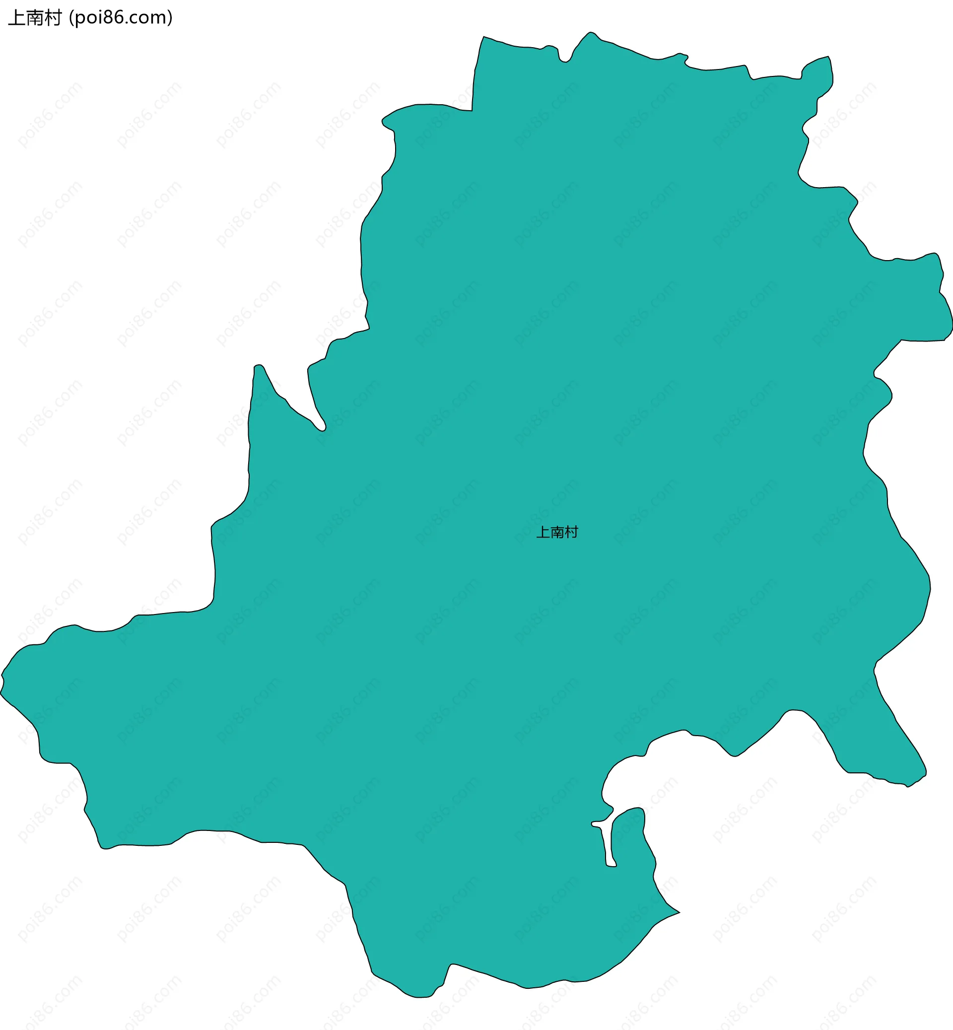 上南村边界地图