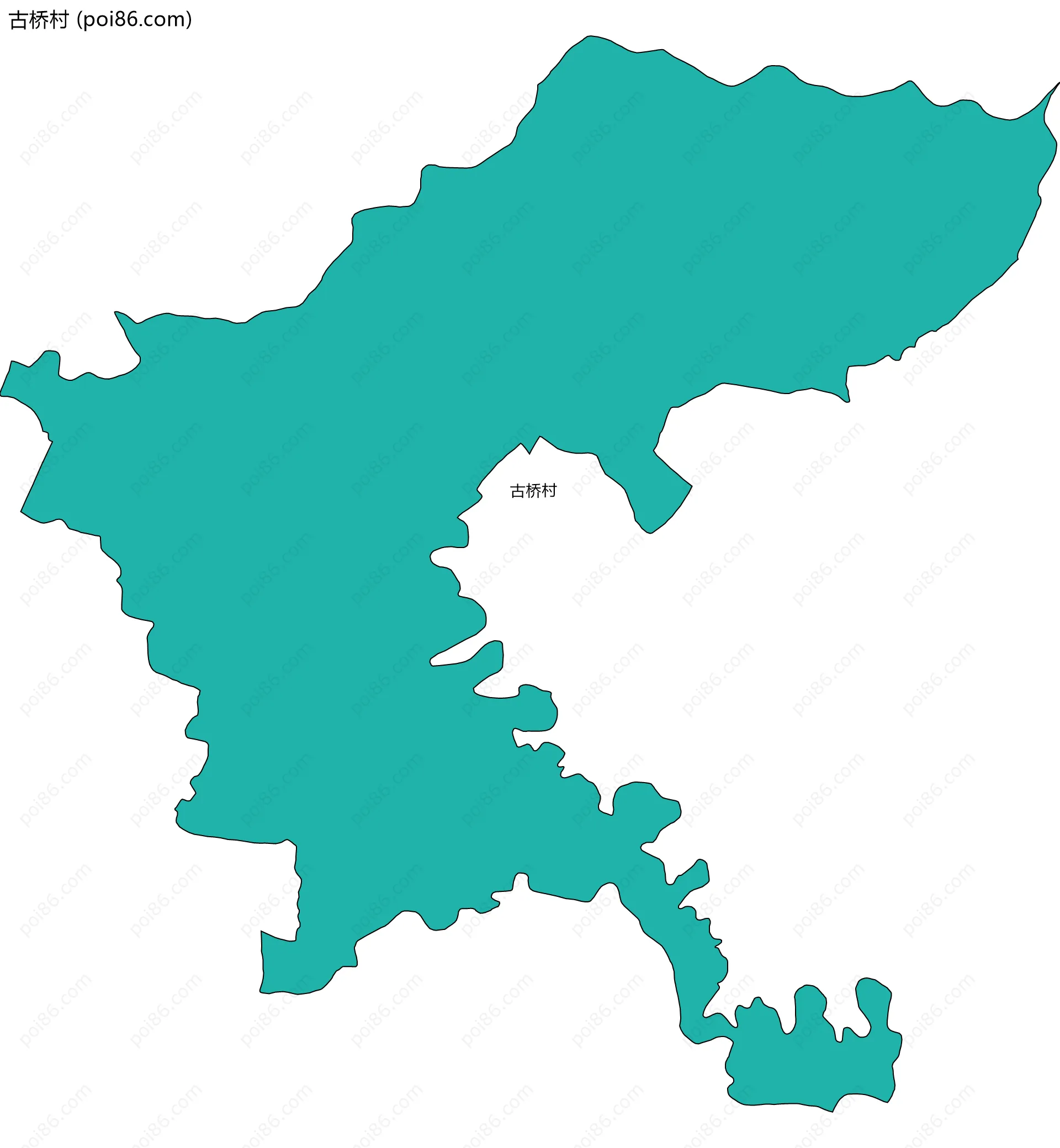 古桥村边界地图