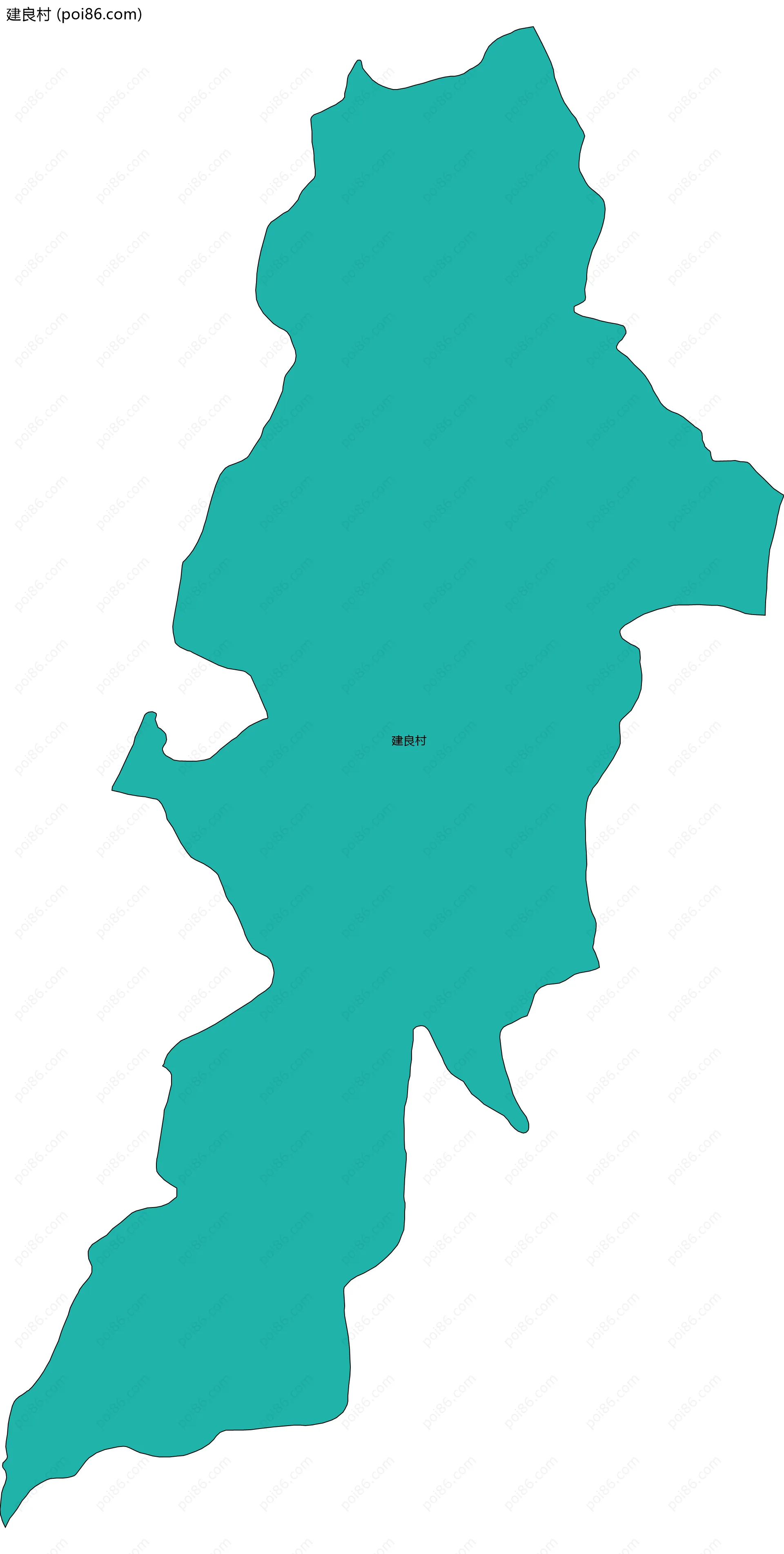 建良村边界地图