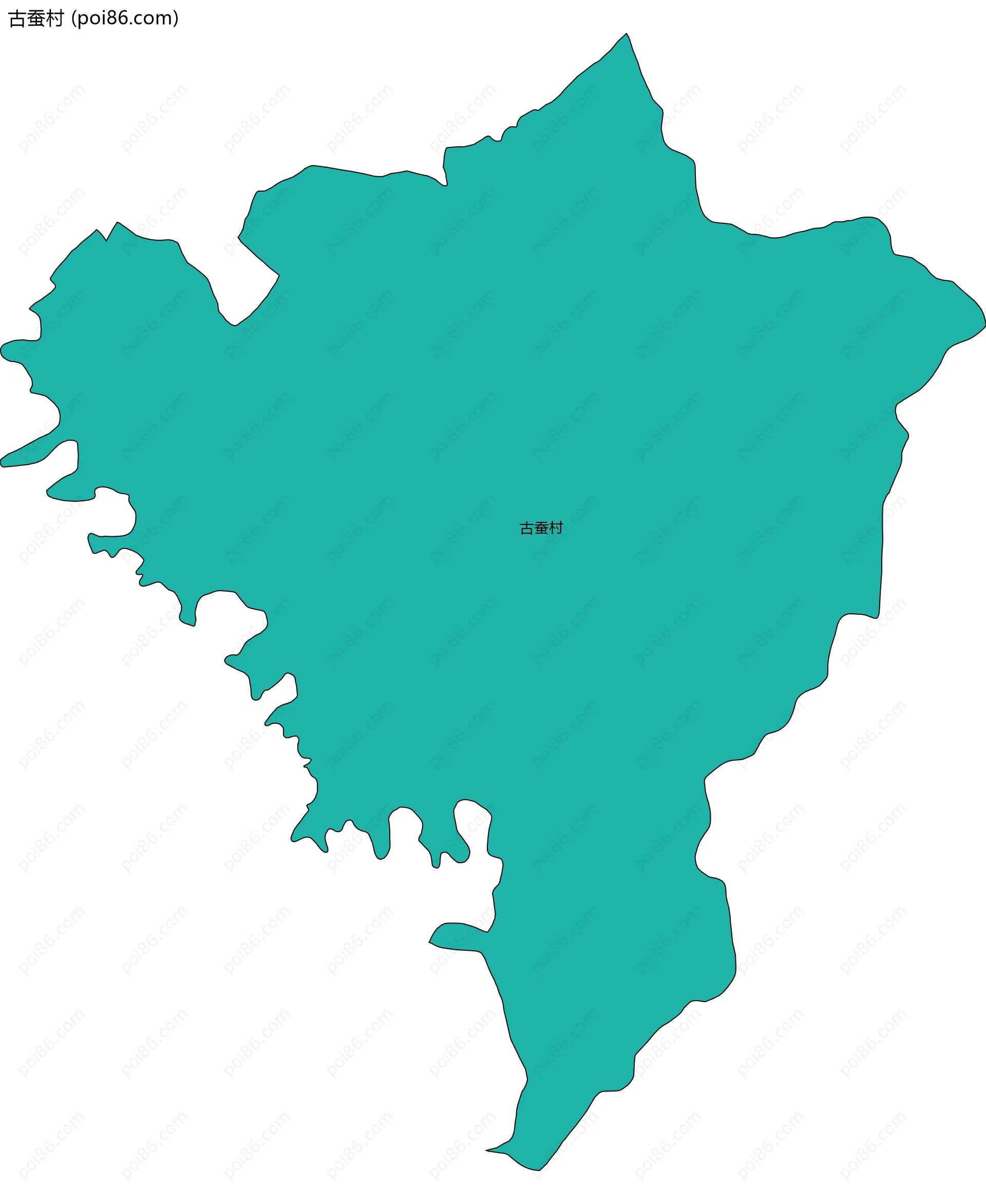 古蚕村边界地图