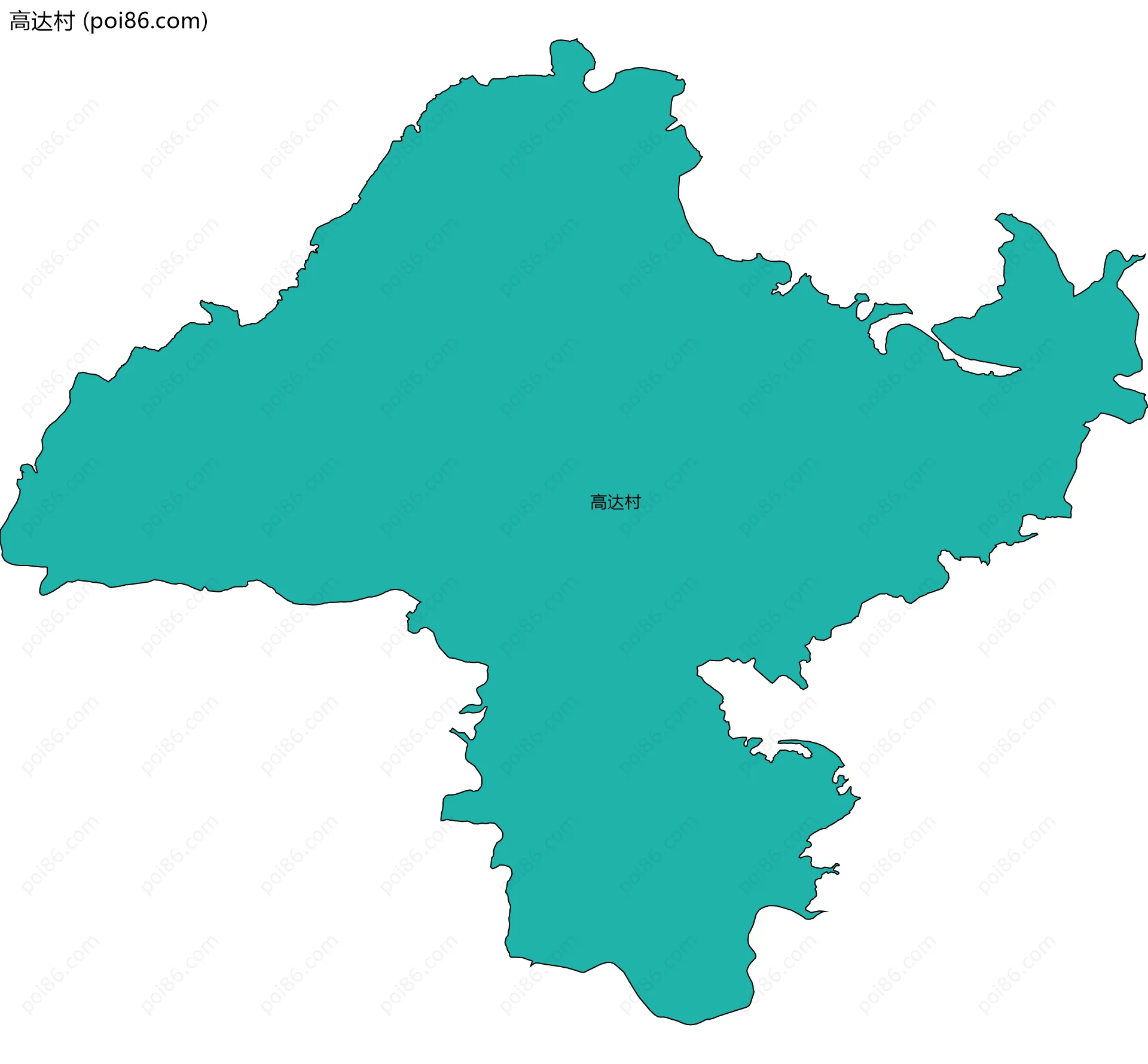 高达村边界地图