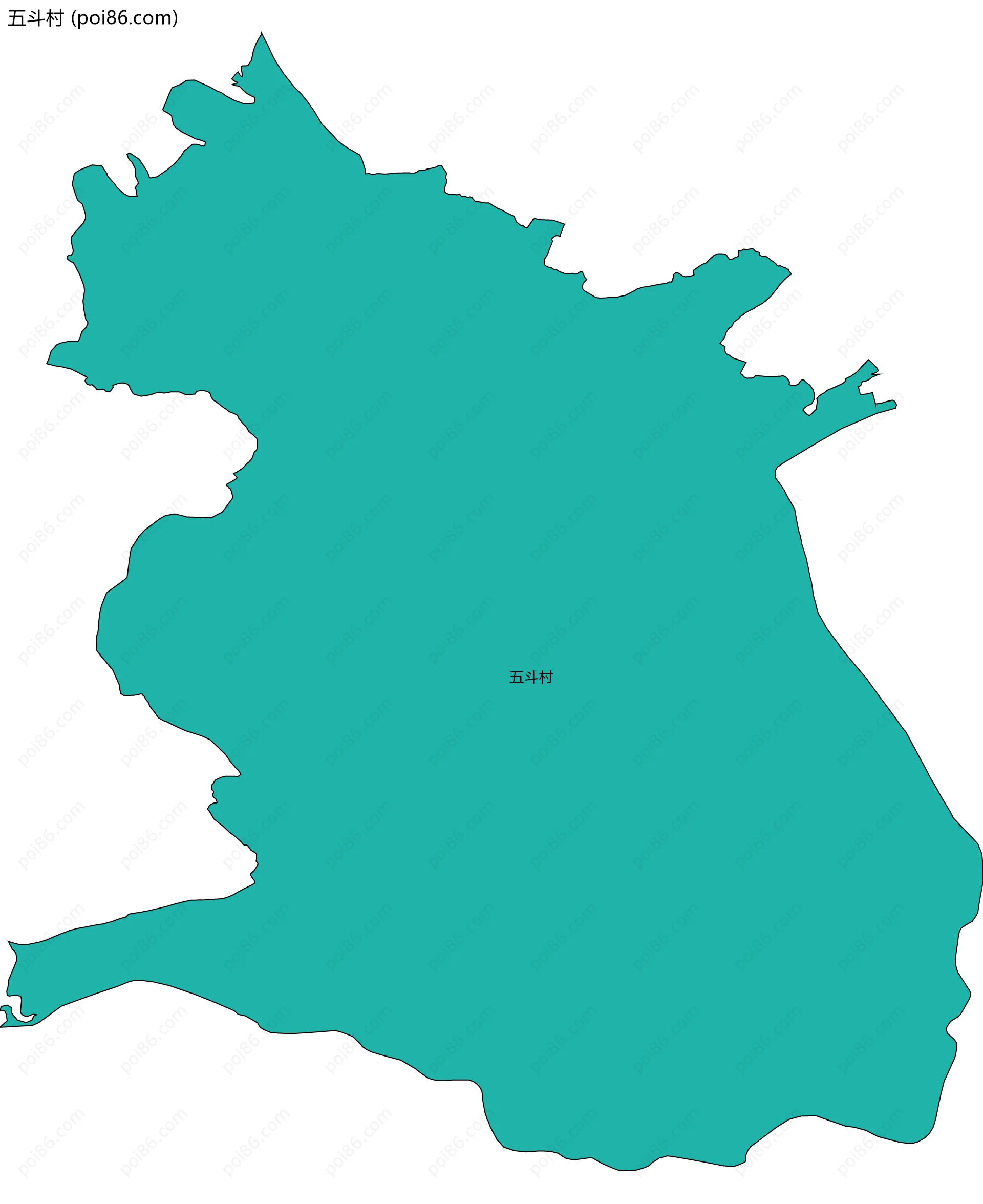 五斗村边界地图