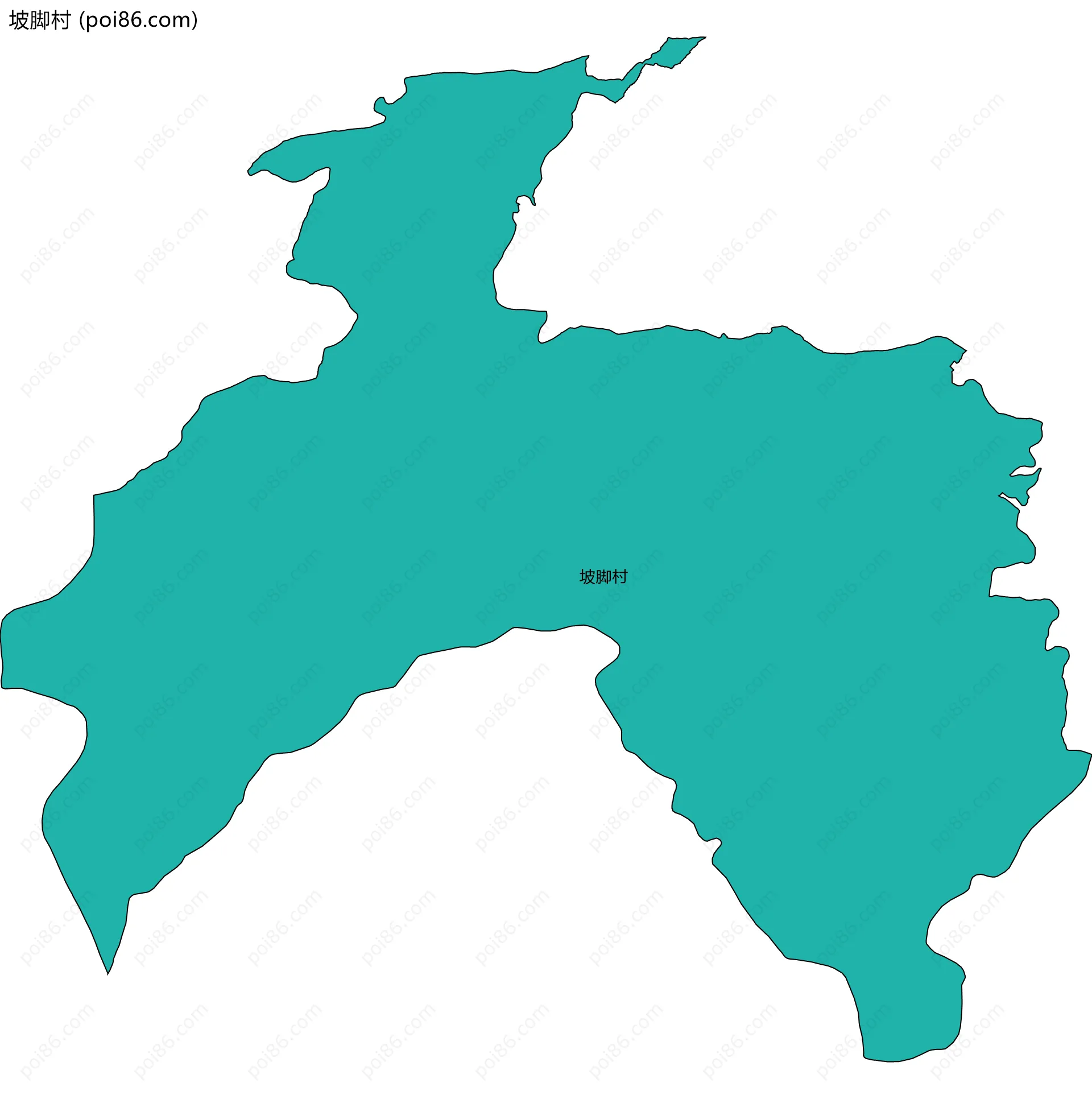 坡脚村边界地图