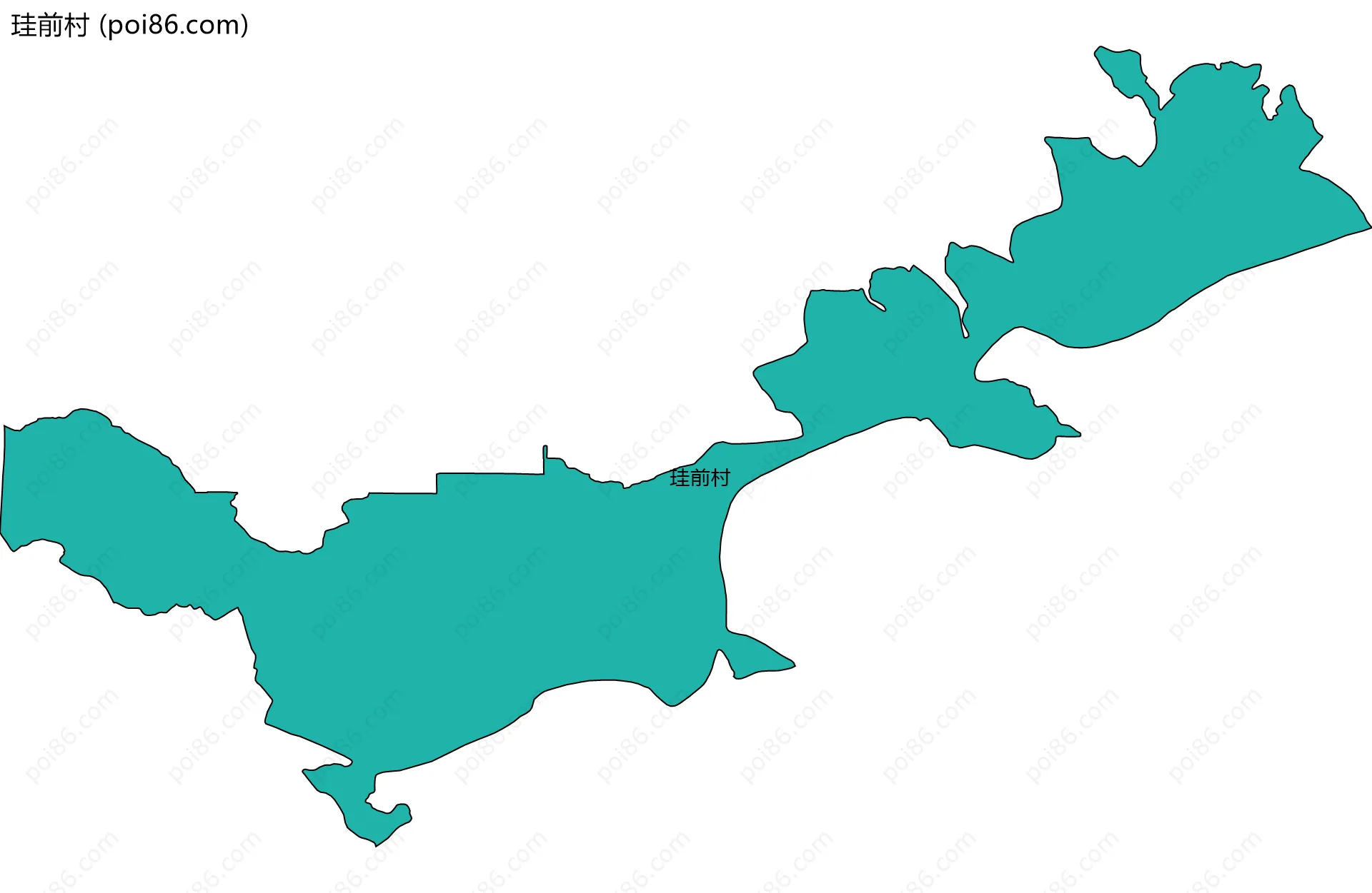 珪前村边界地图
