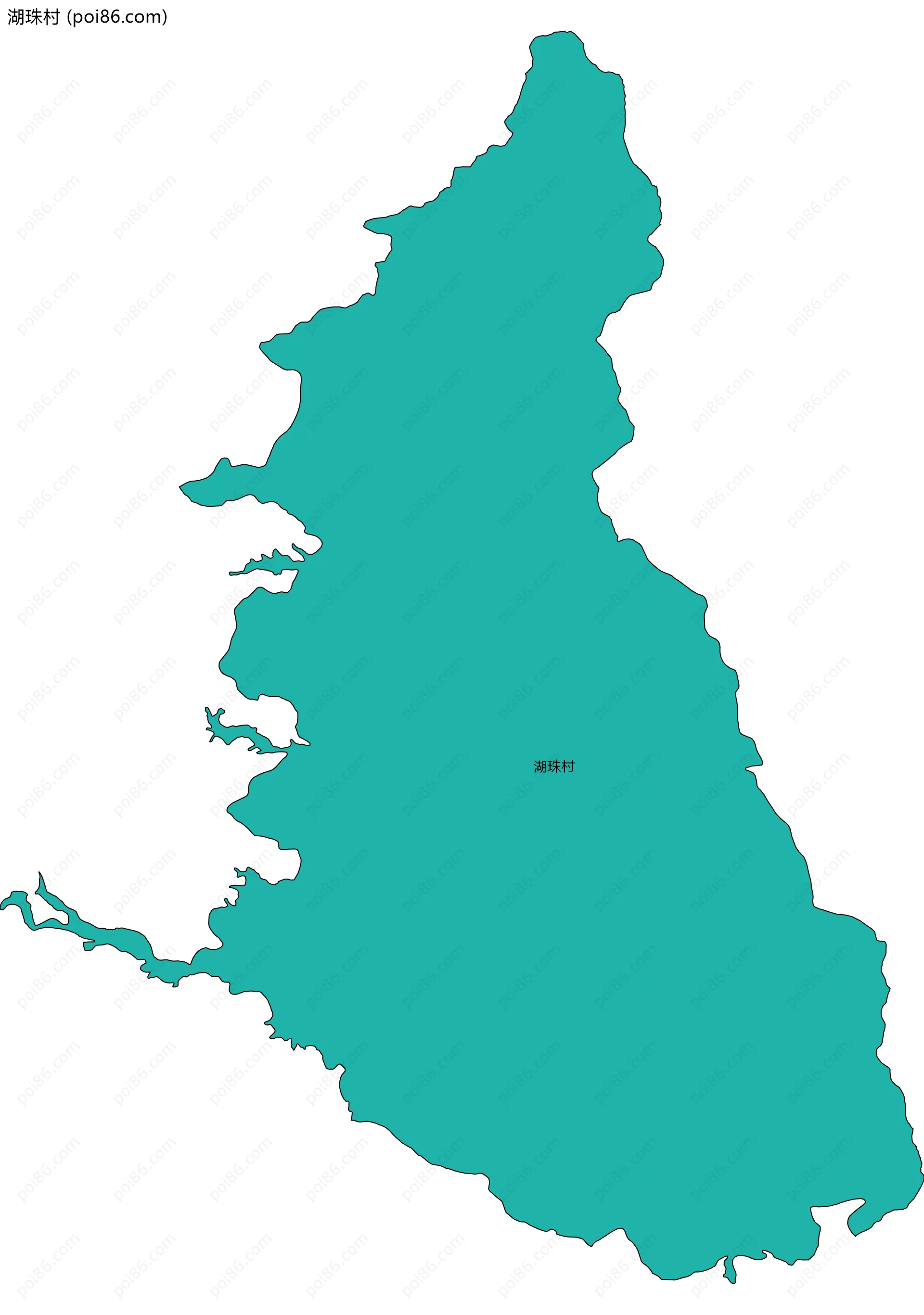 湖珠村边界地图