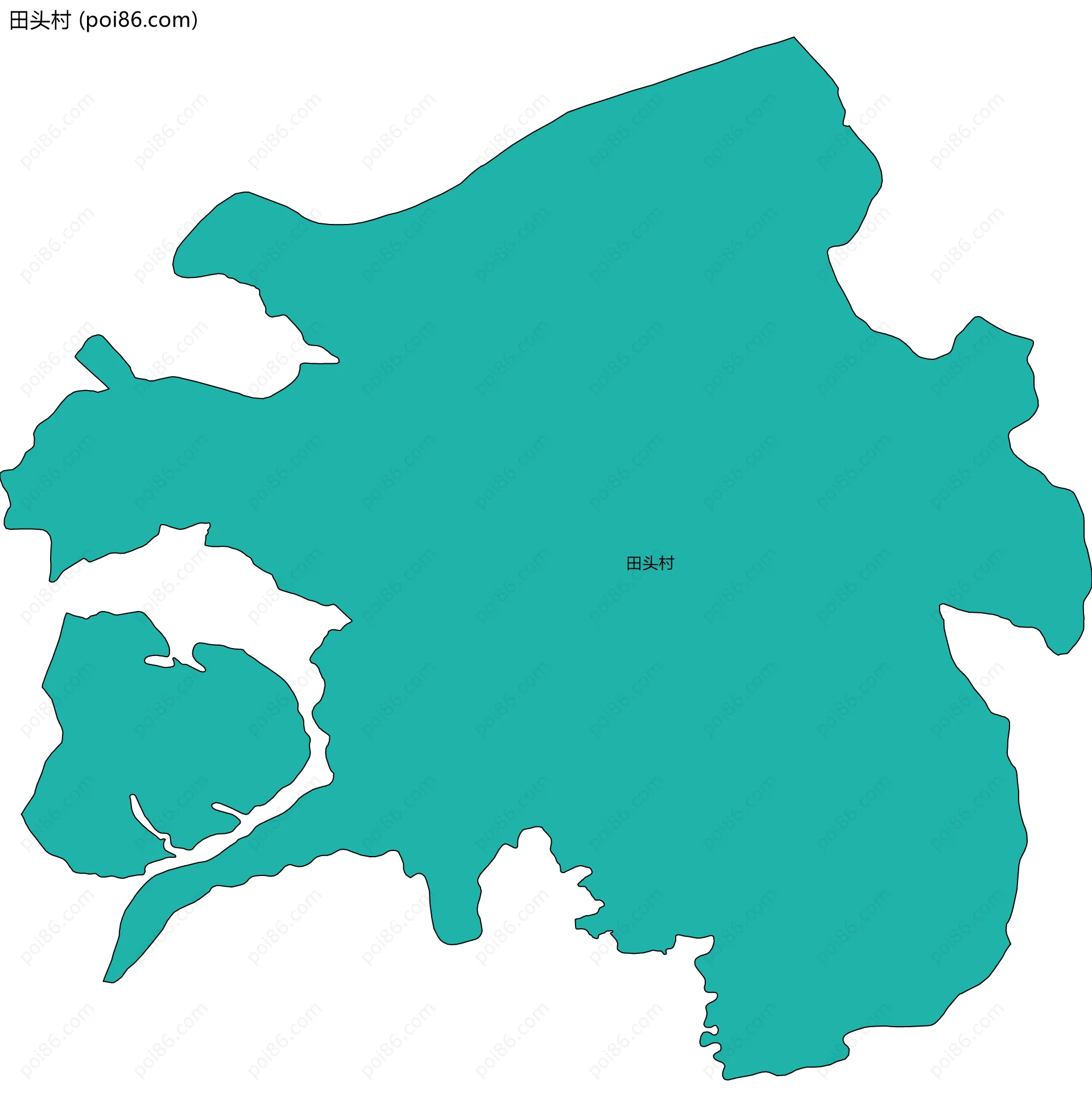 田头村边界地图