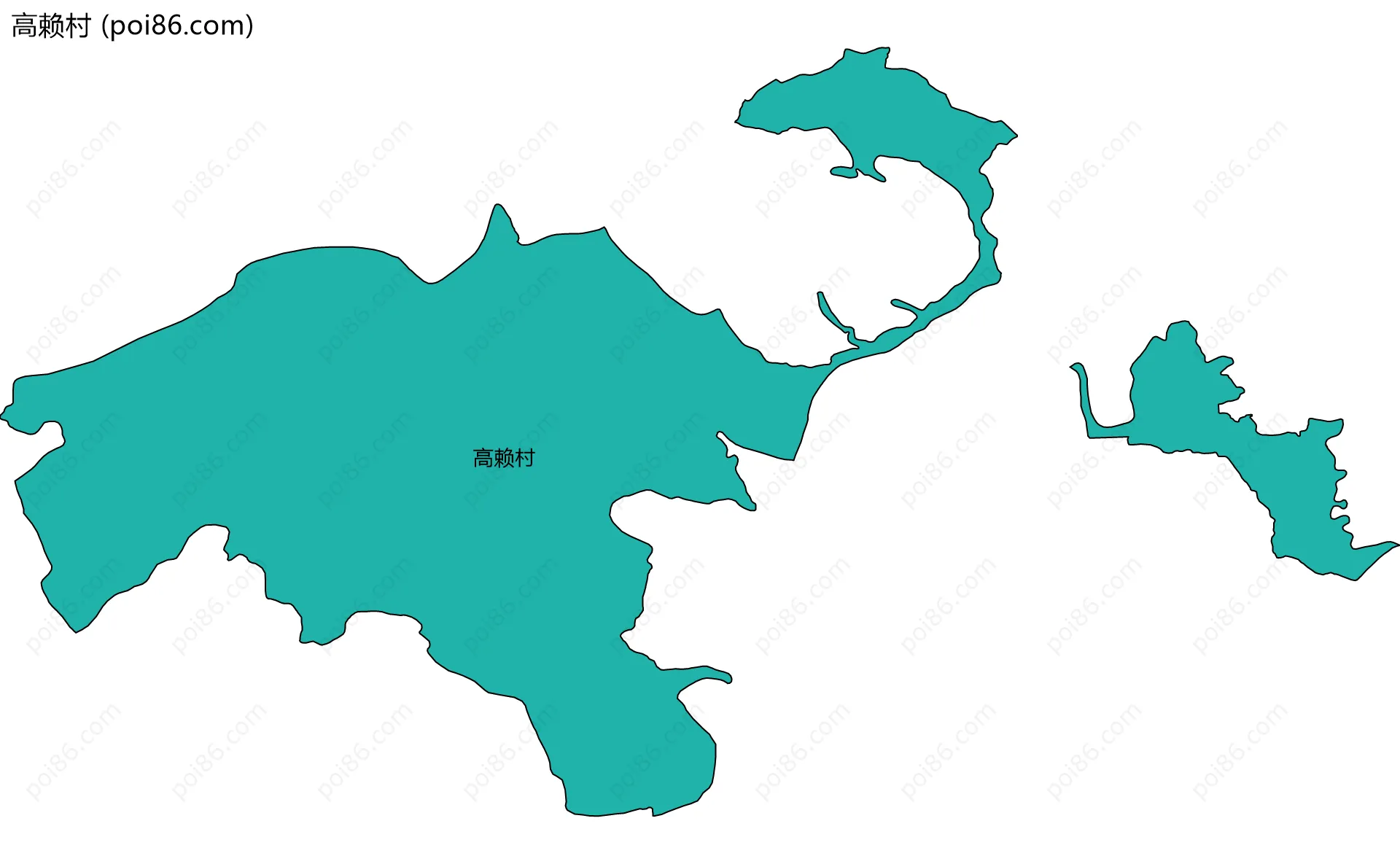 高赖村边界地图