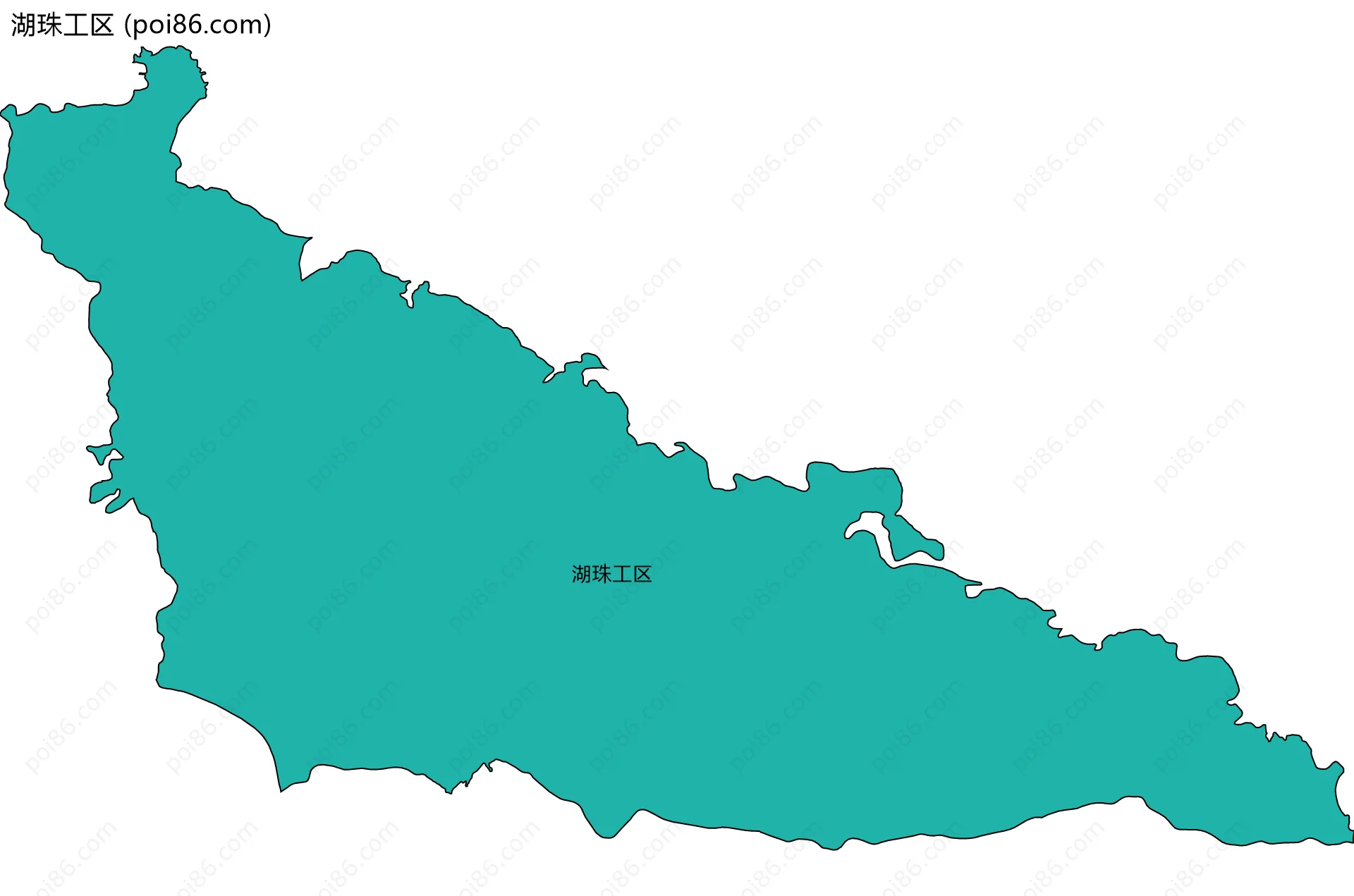 湖珠工区边界地图