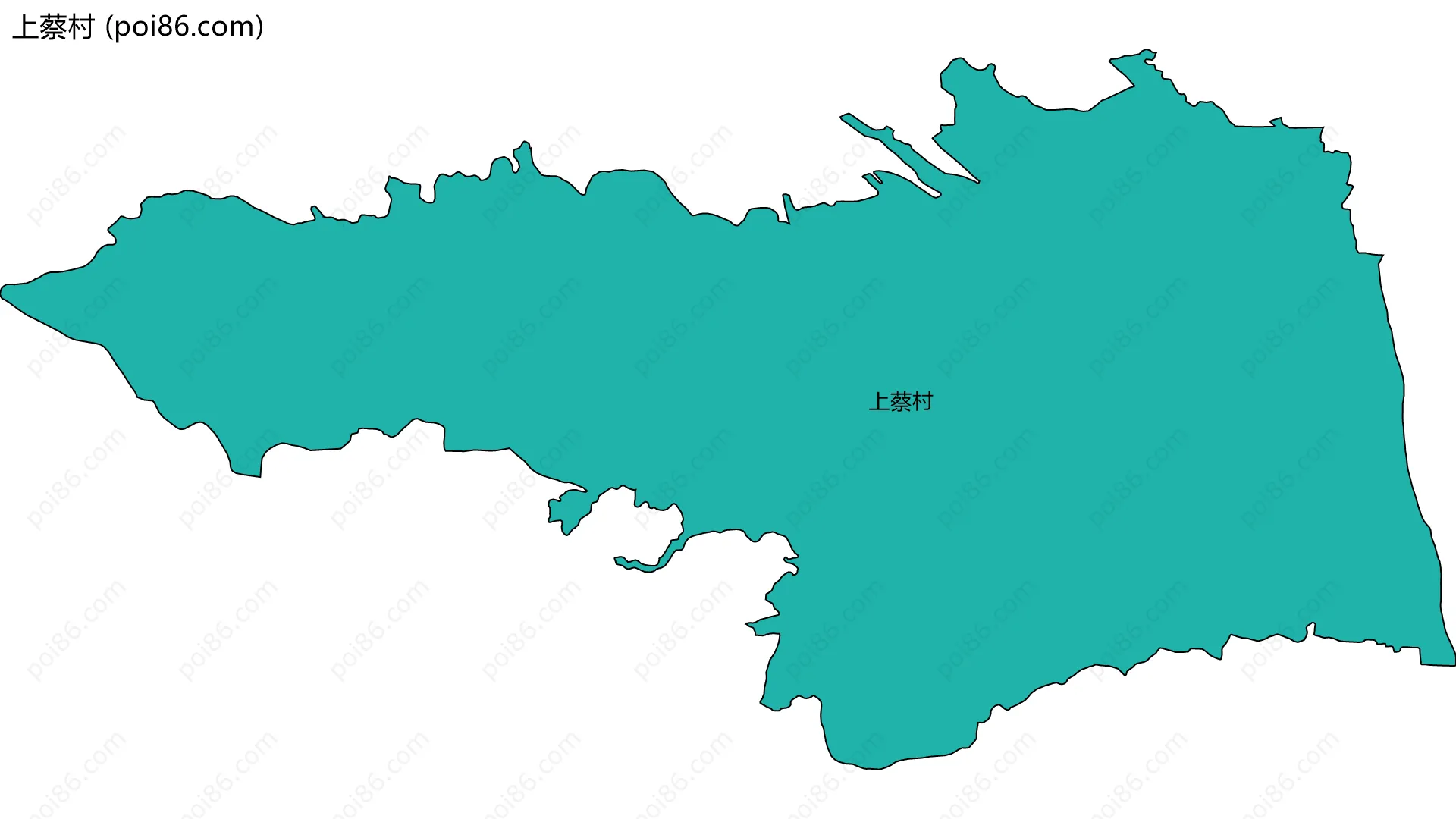 上蔡村边界地图