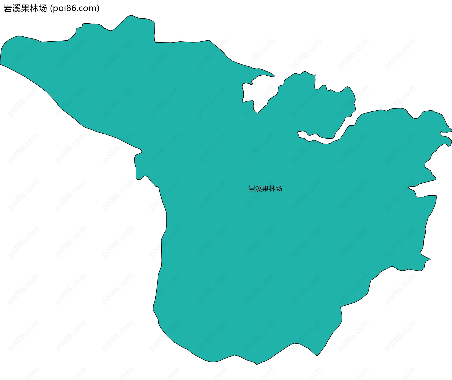 岩溪果林场边界地图