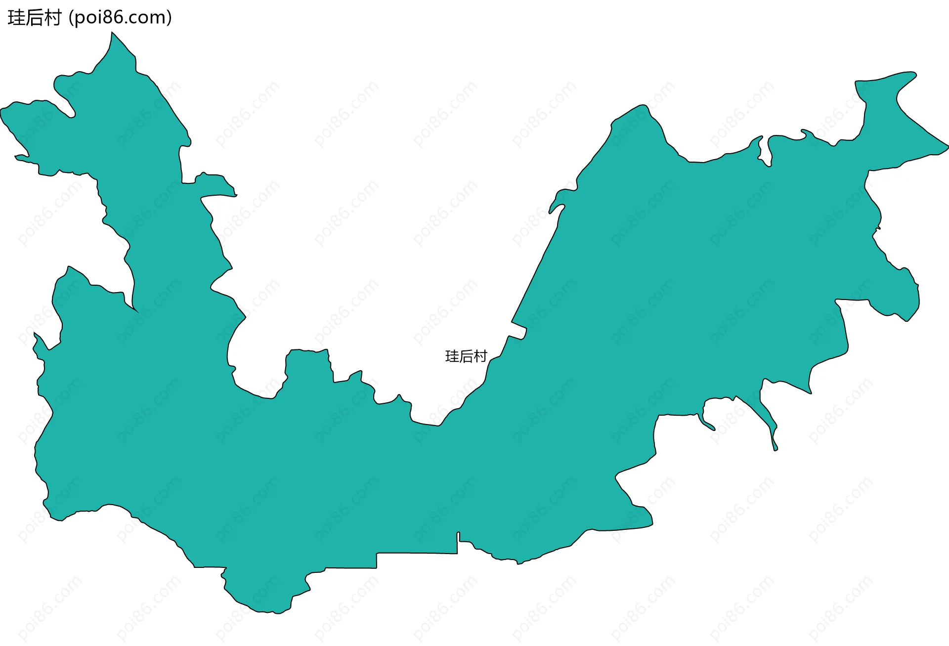 珪后村边界地图