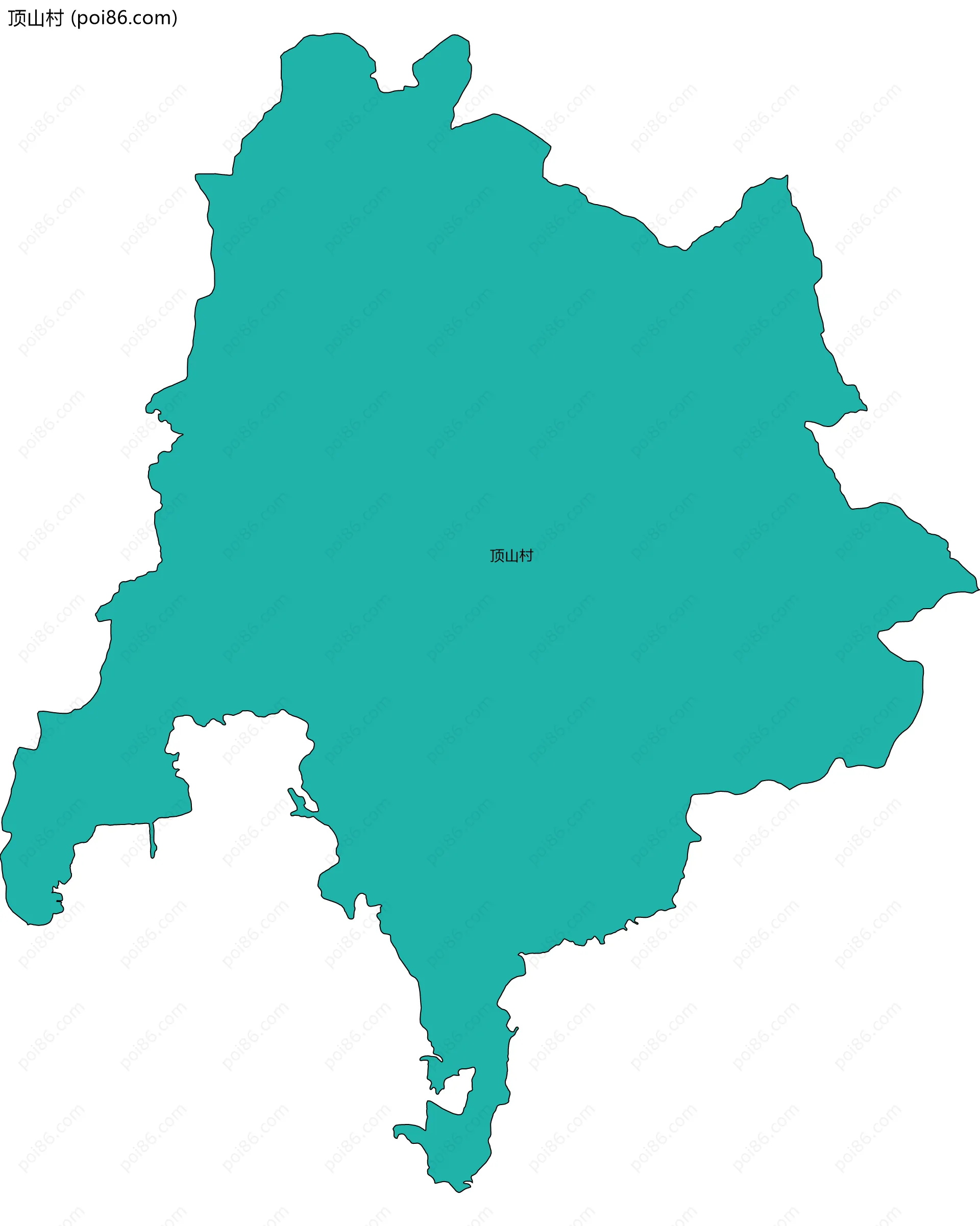 顶山村边界地图