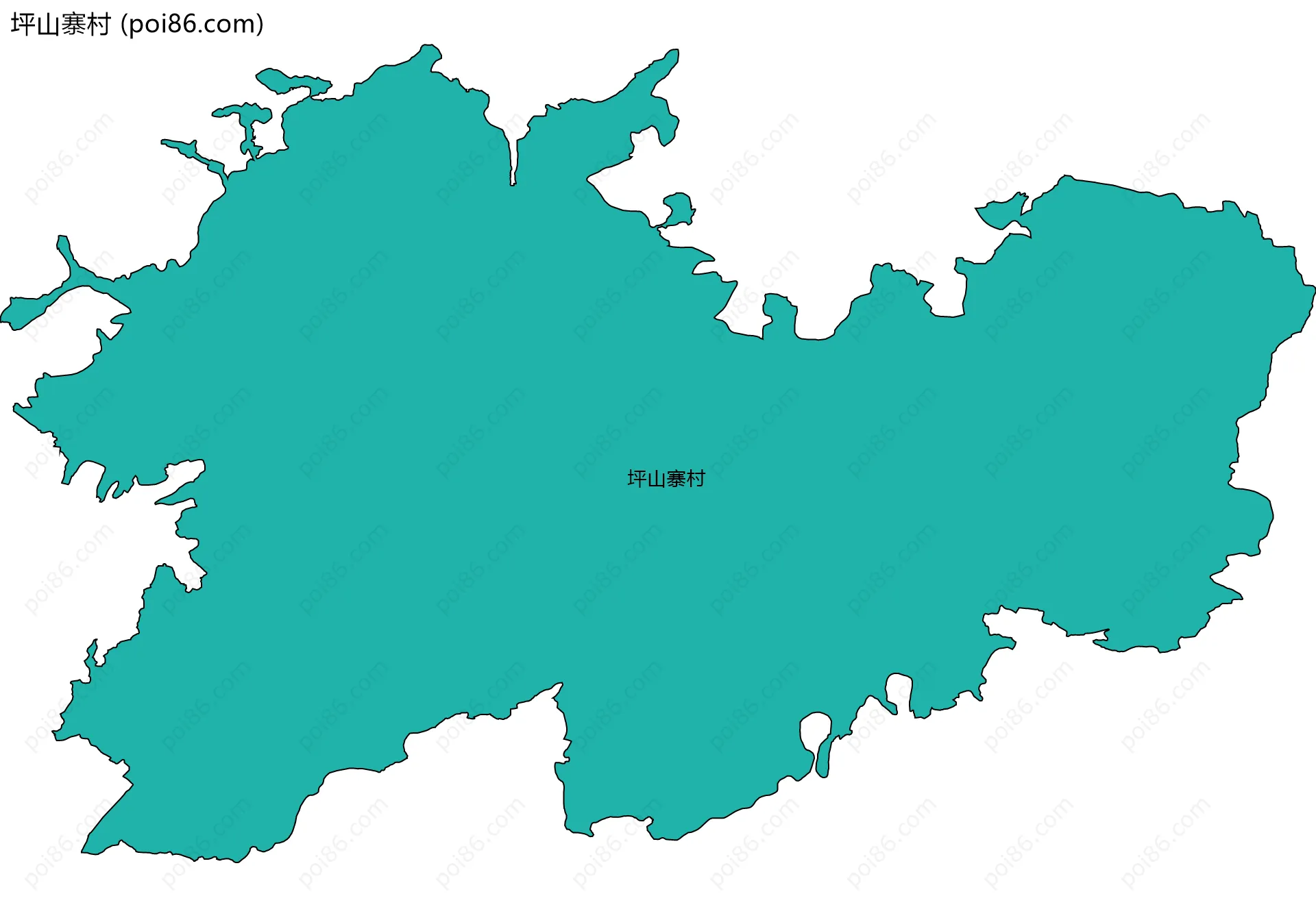 坪山寨村边界地图