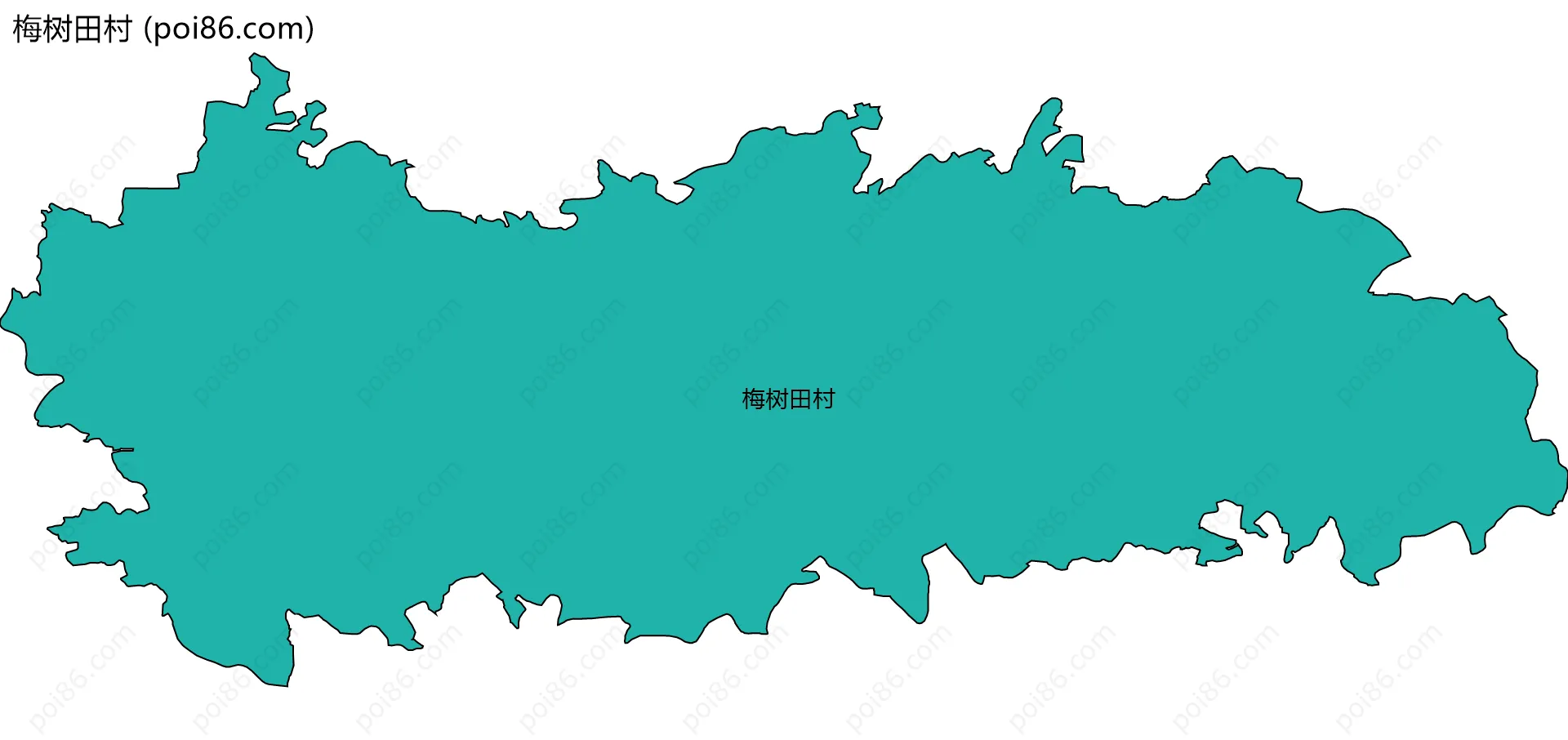 梅树田村边界地图