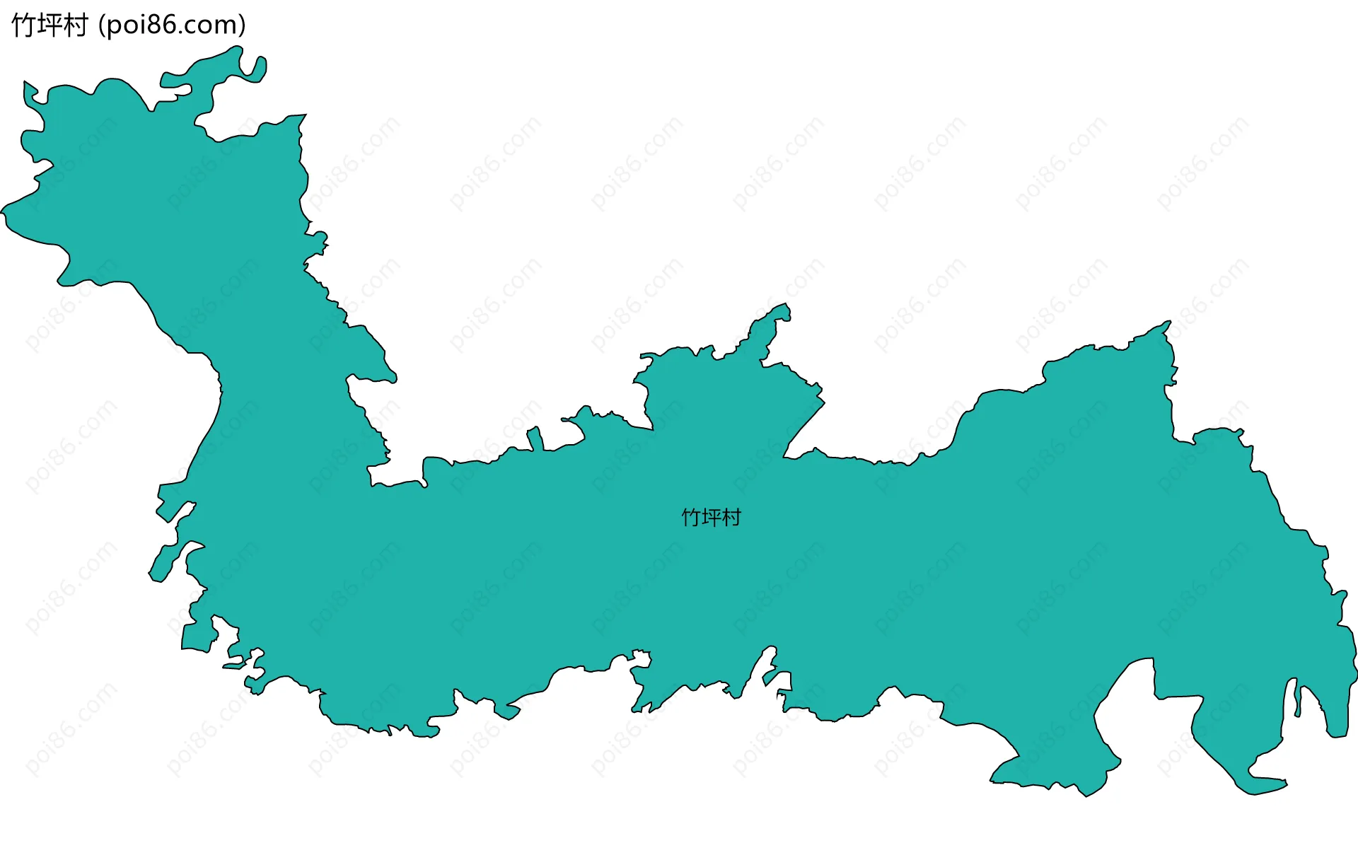 竹坪村边界地图