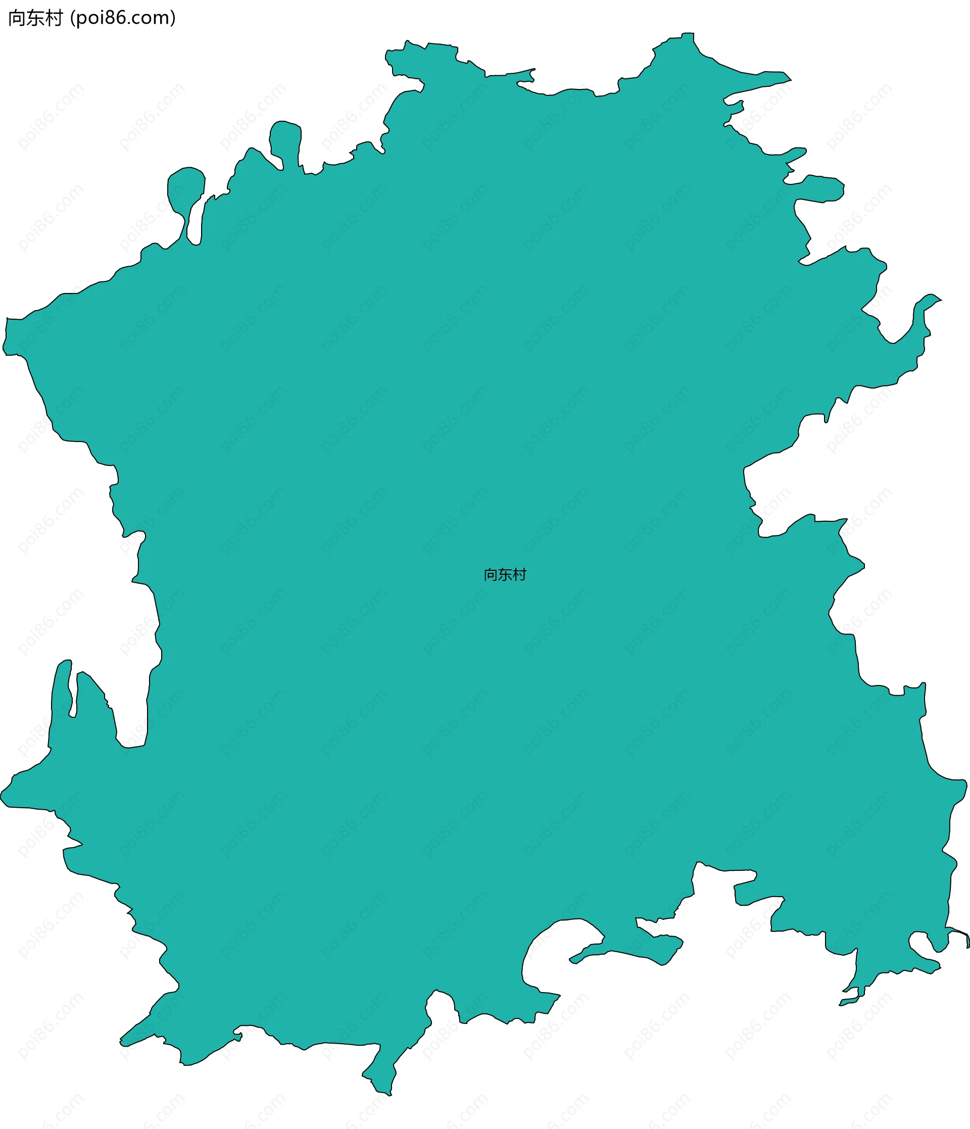 向东村边界地图