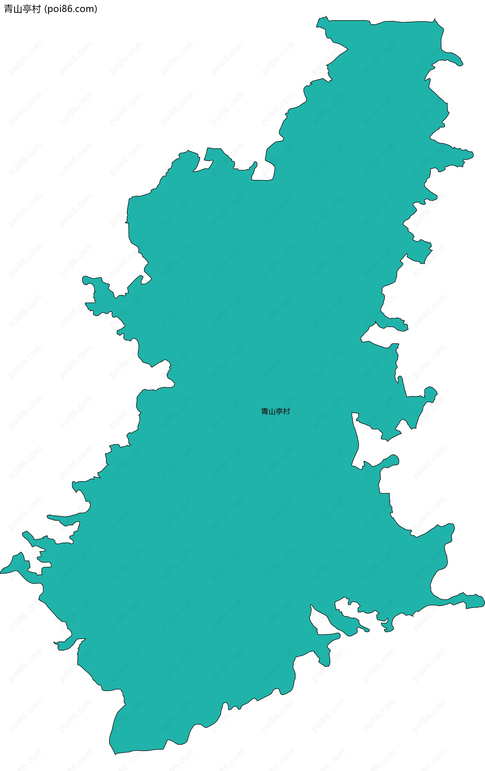 青山亭村边界地图