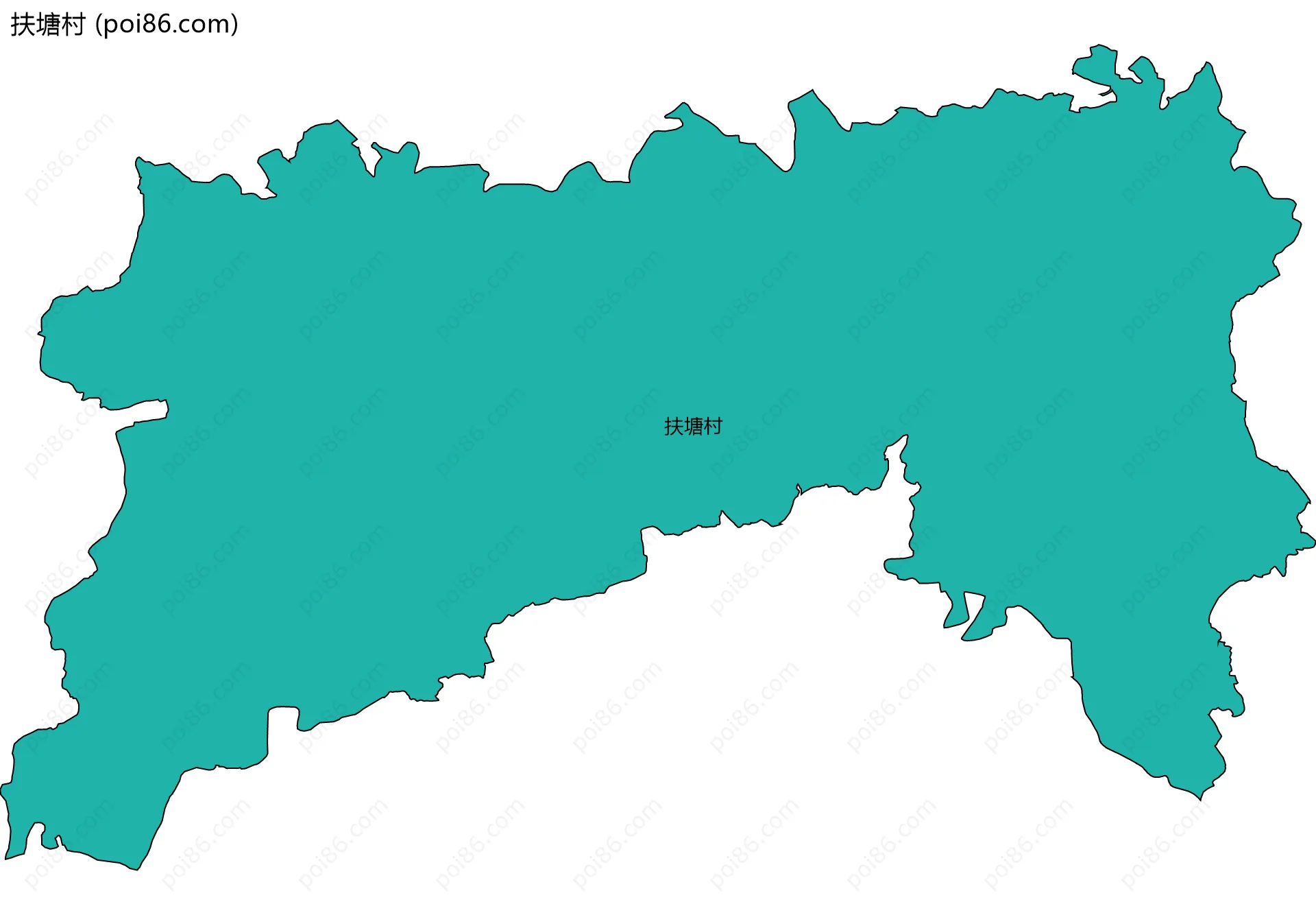扶塘村边界地图