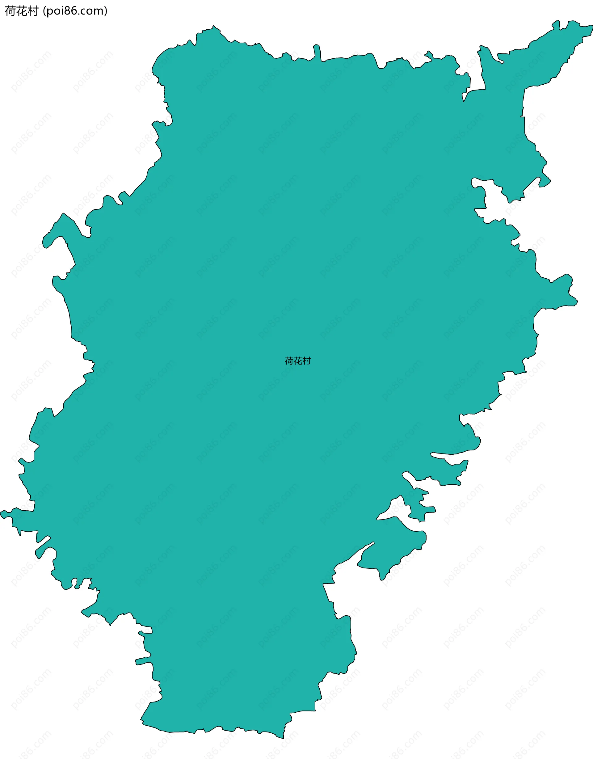 荷花村边界地图