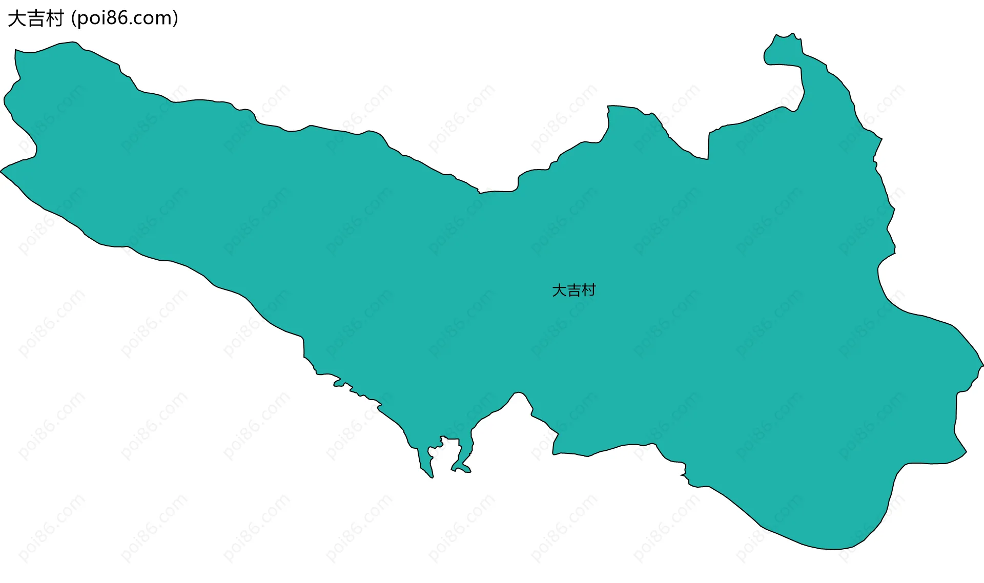 大吉村边界地图