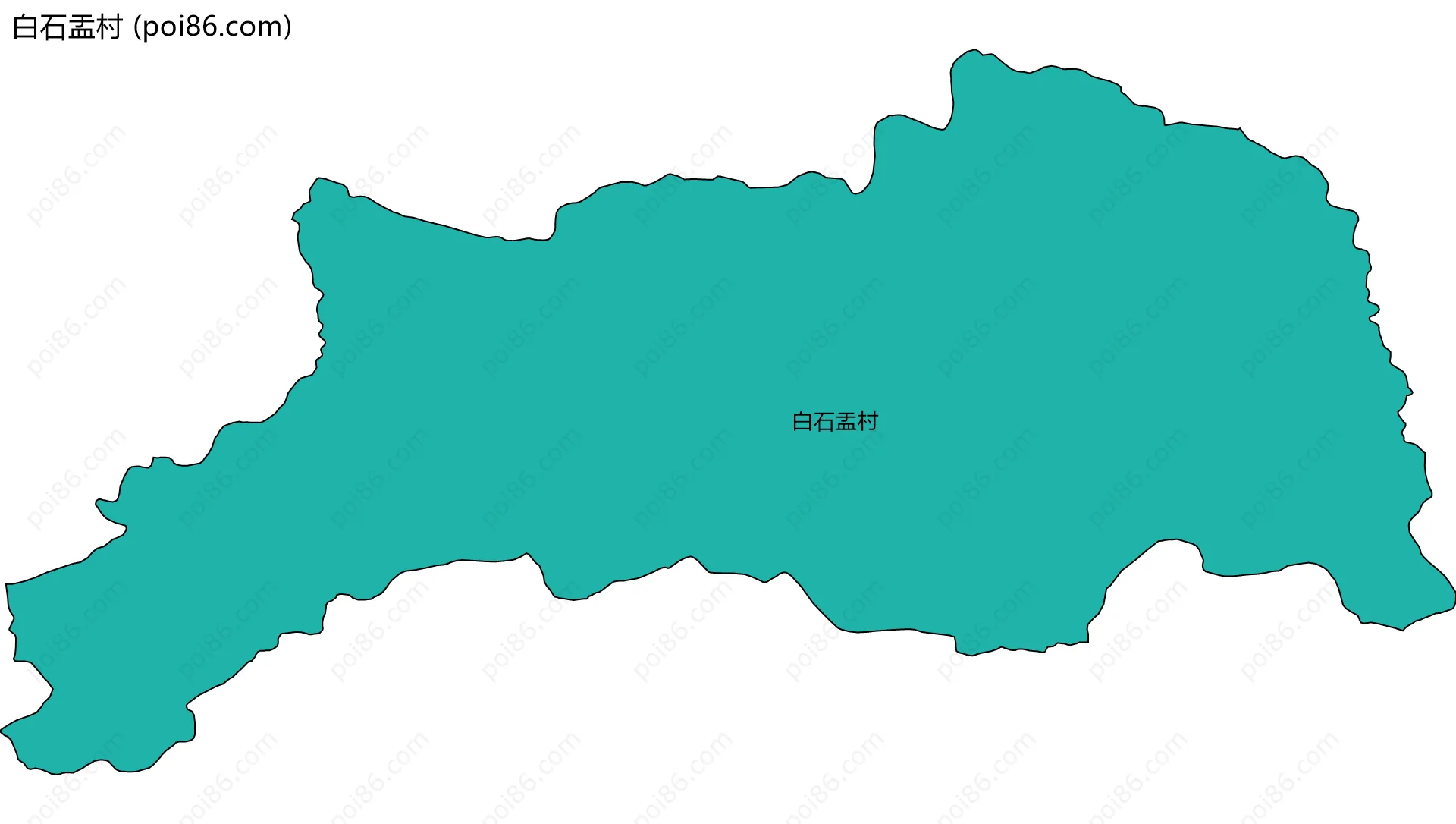 白石盂村边界地图