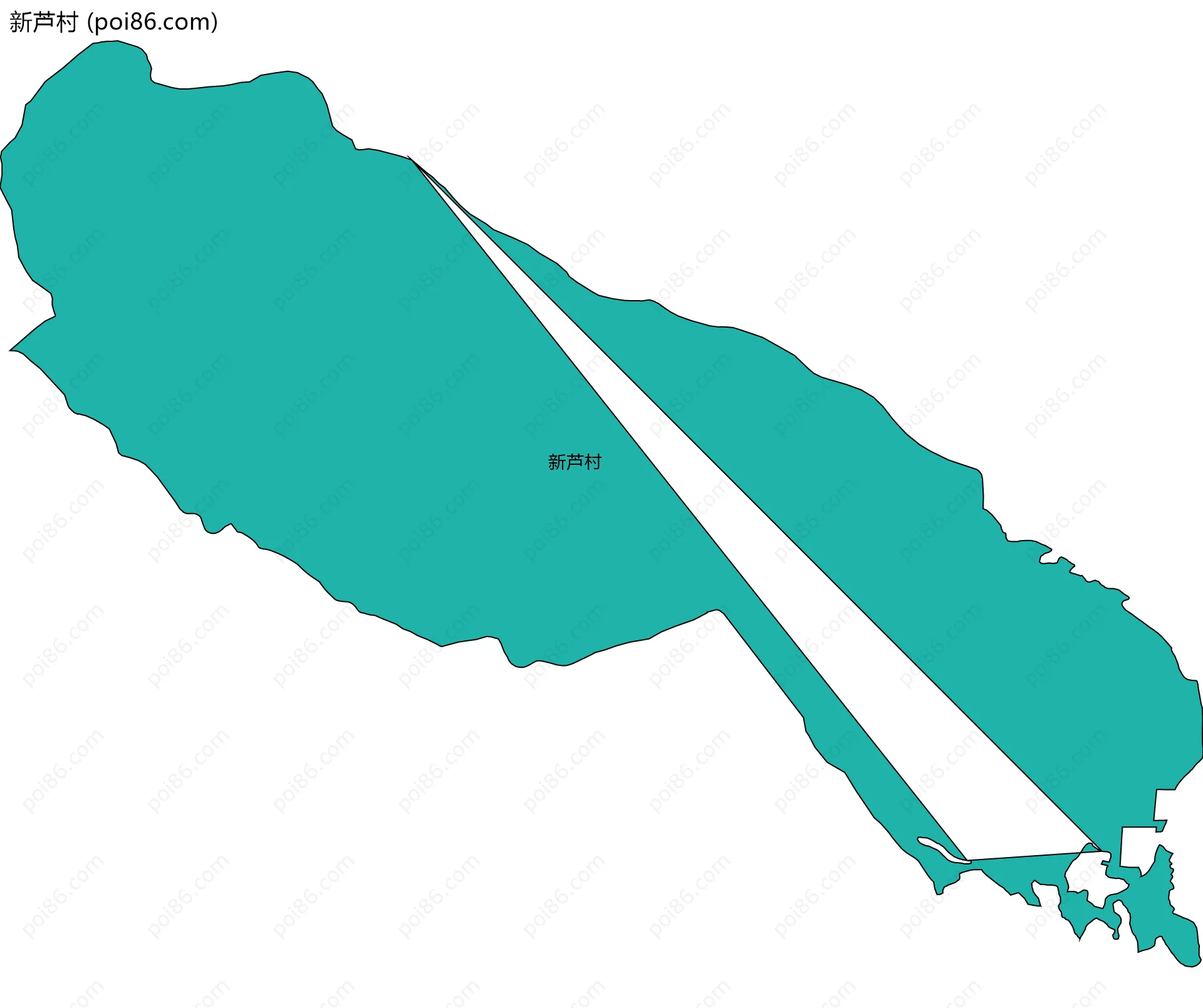 新芦村边界地图