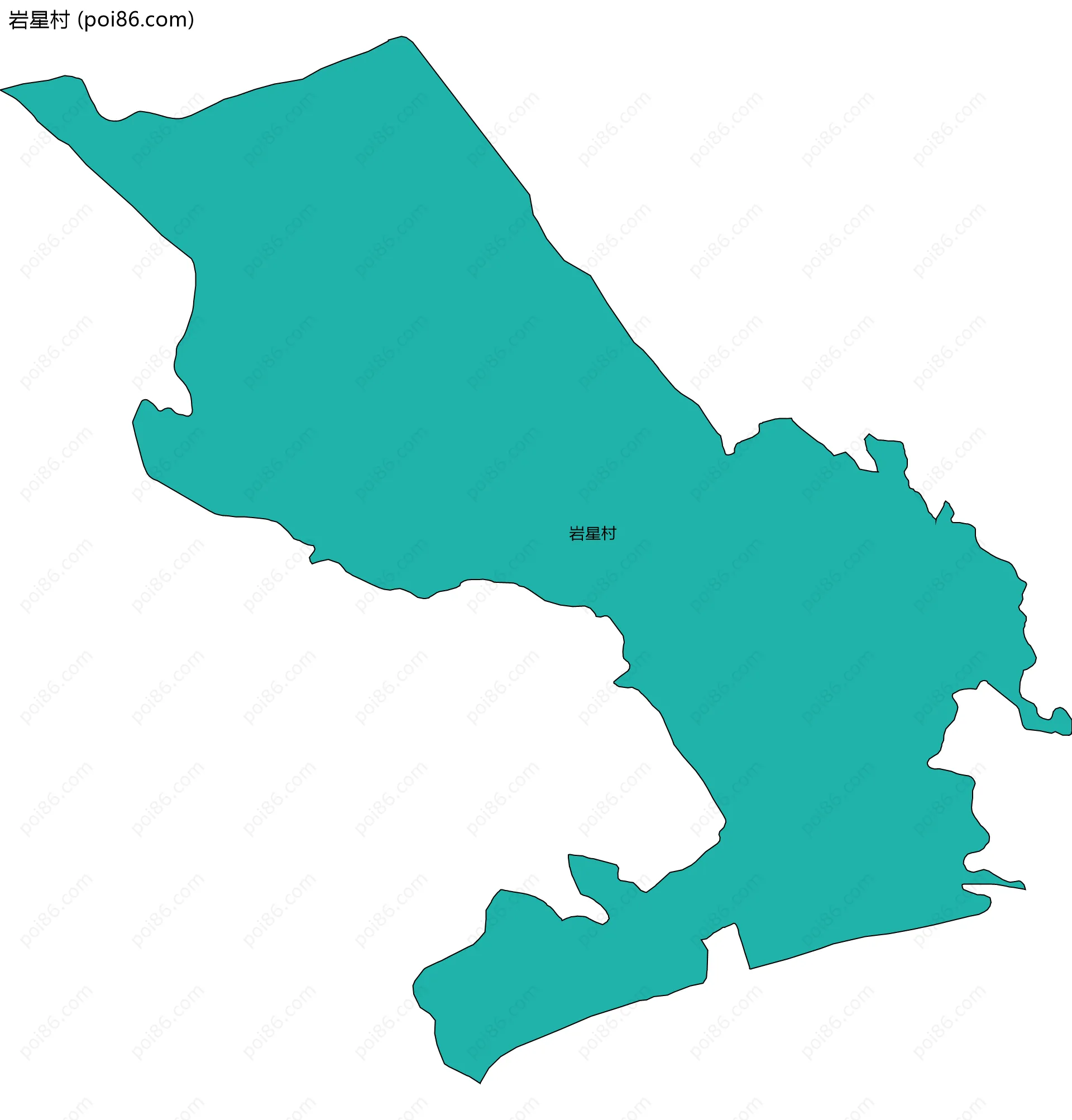 岩星村边界地图