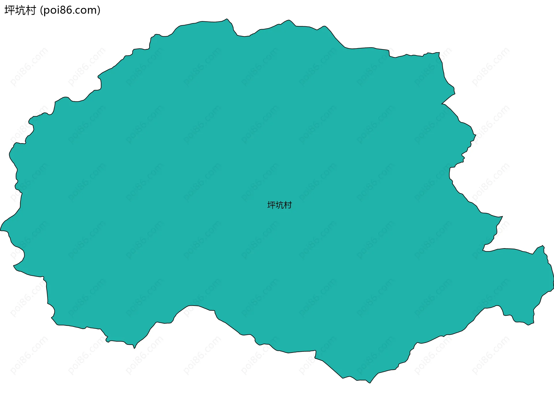 坪坑村边界地图