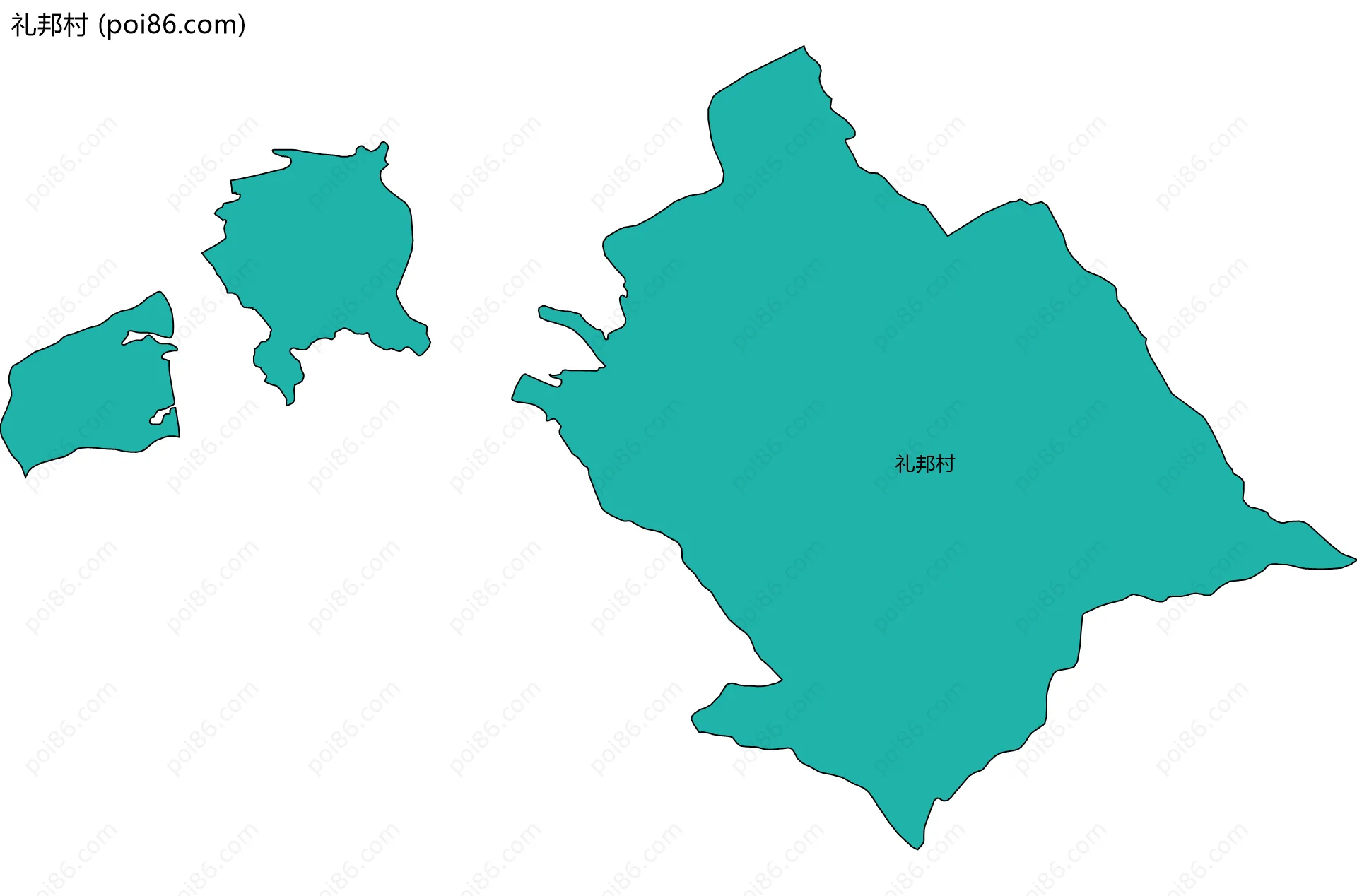 礼邦村边界地图