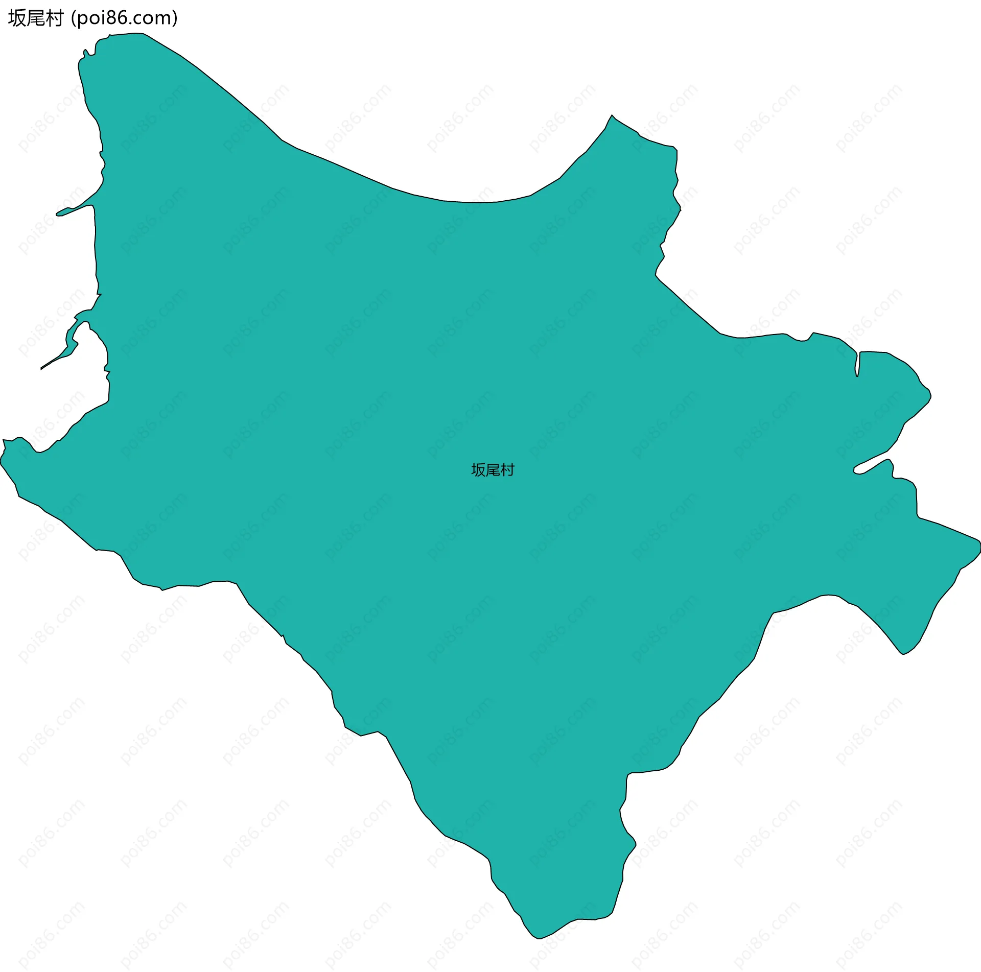 坂尾村边界地图