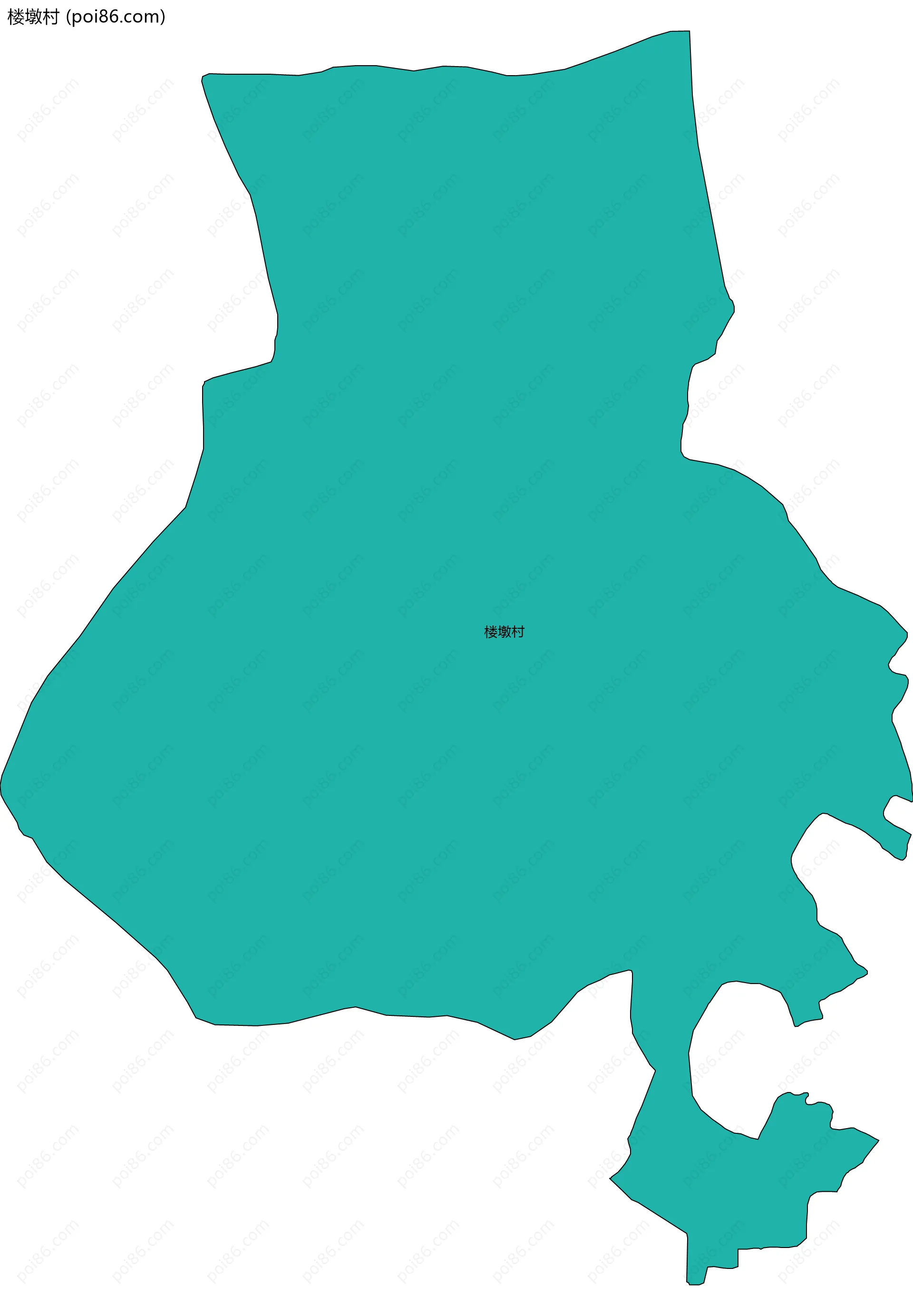 楼墩村边界地图