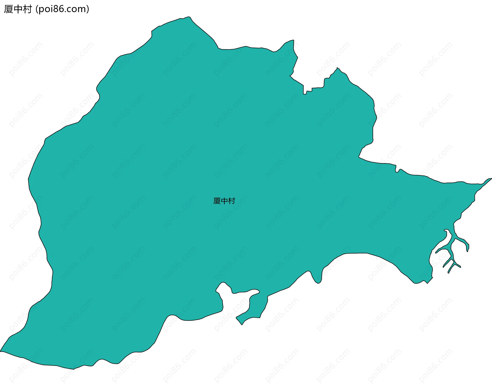 厦中村边界地图