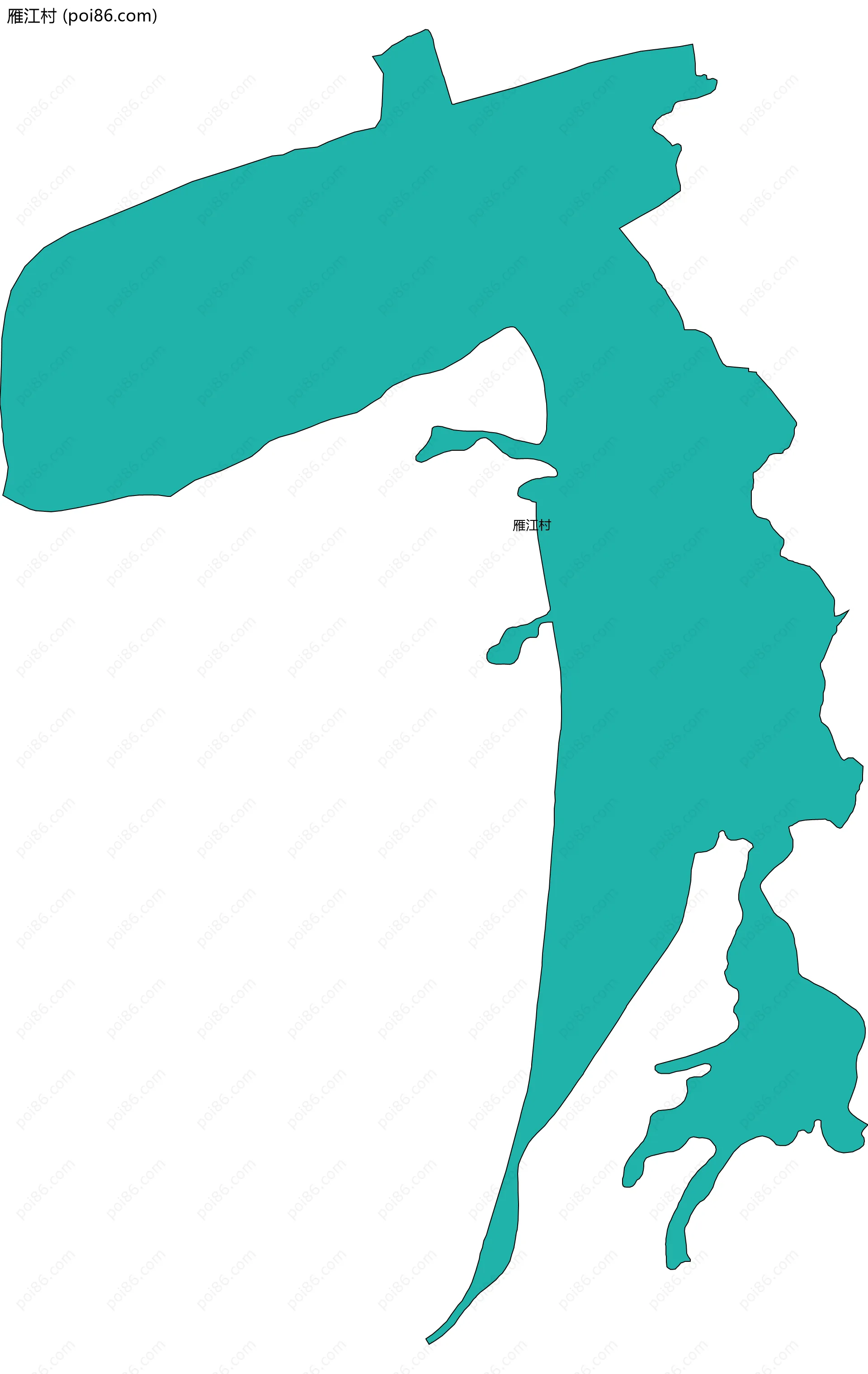 雁江村边界地图