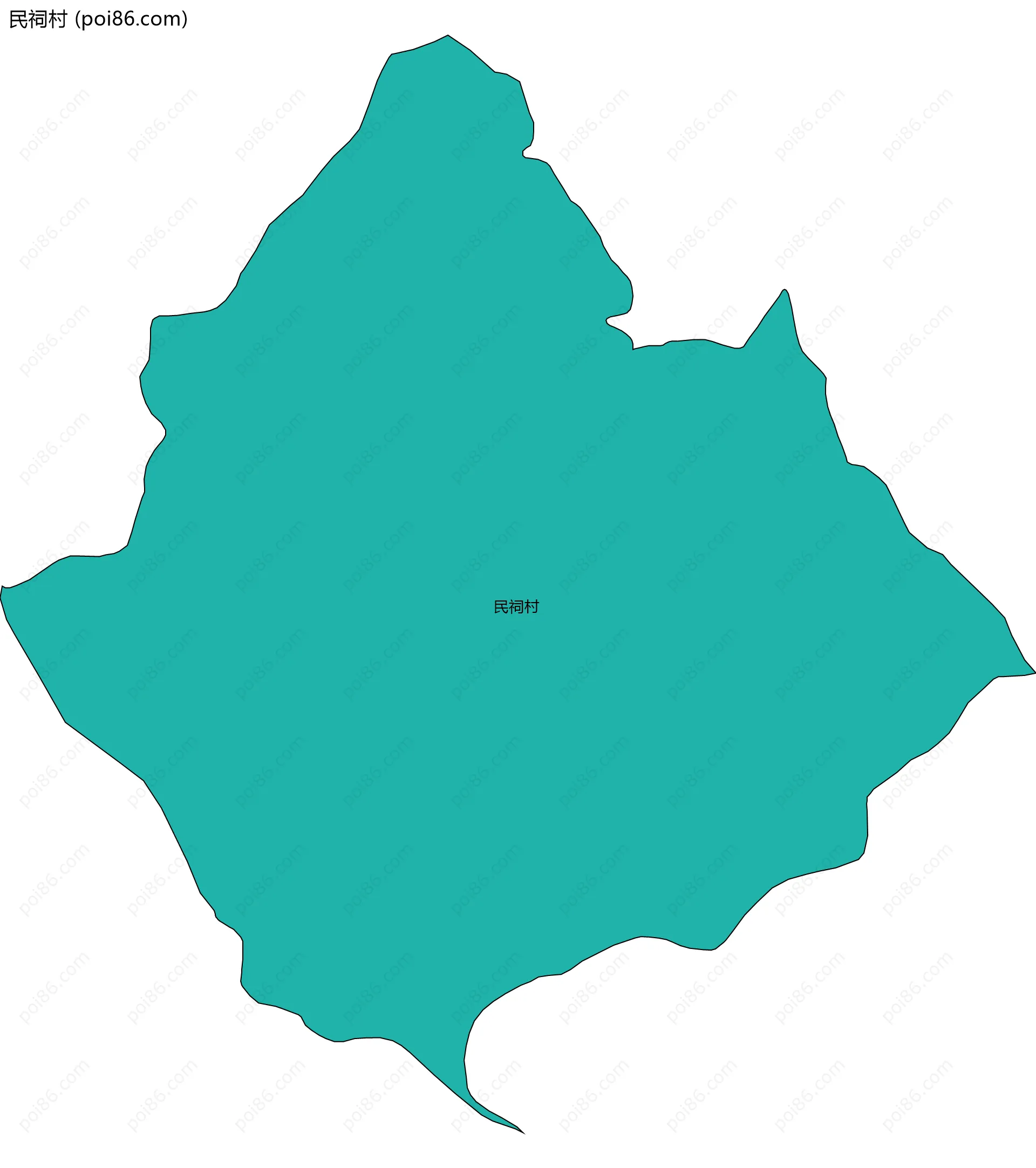 民祠村边界地图