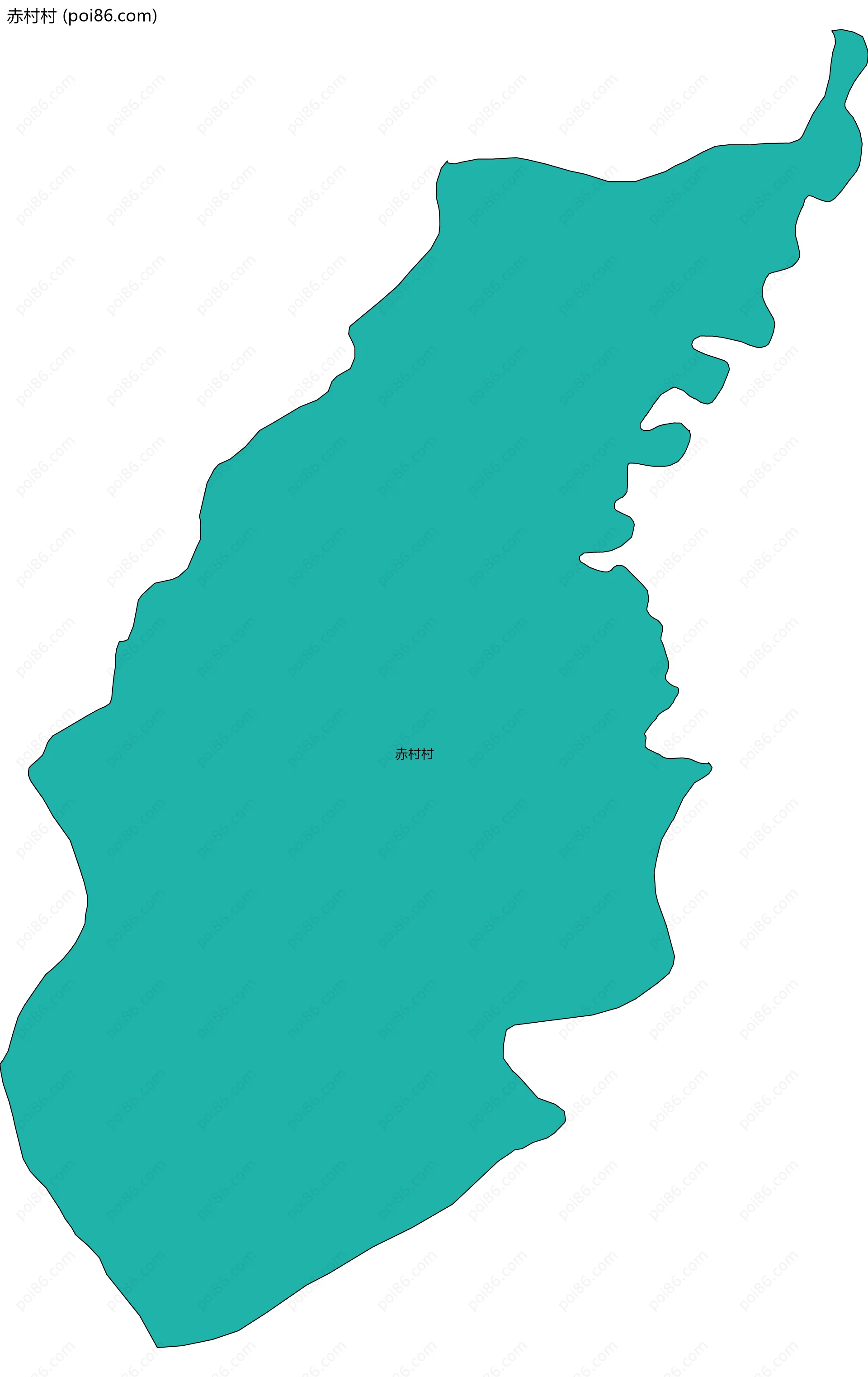 赤村村边界地图