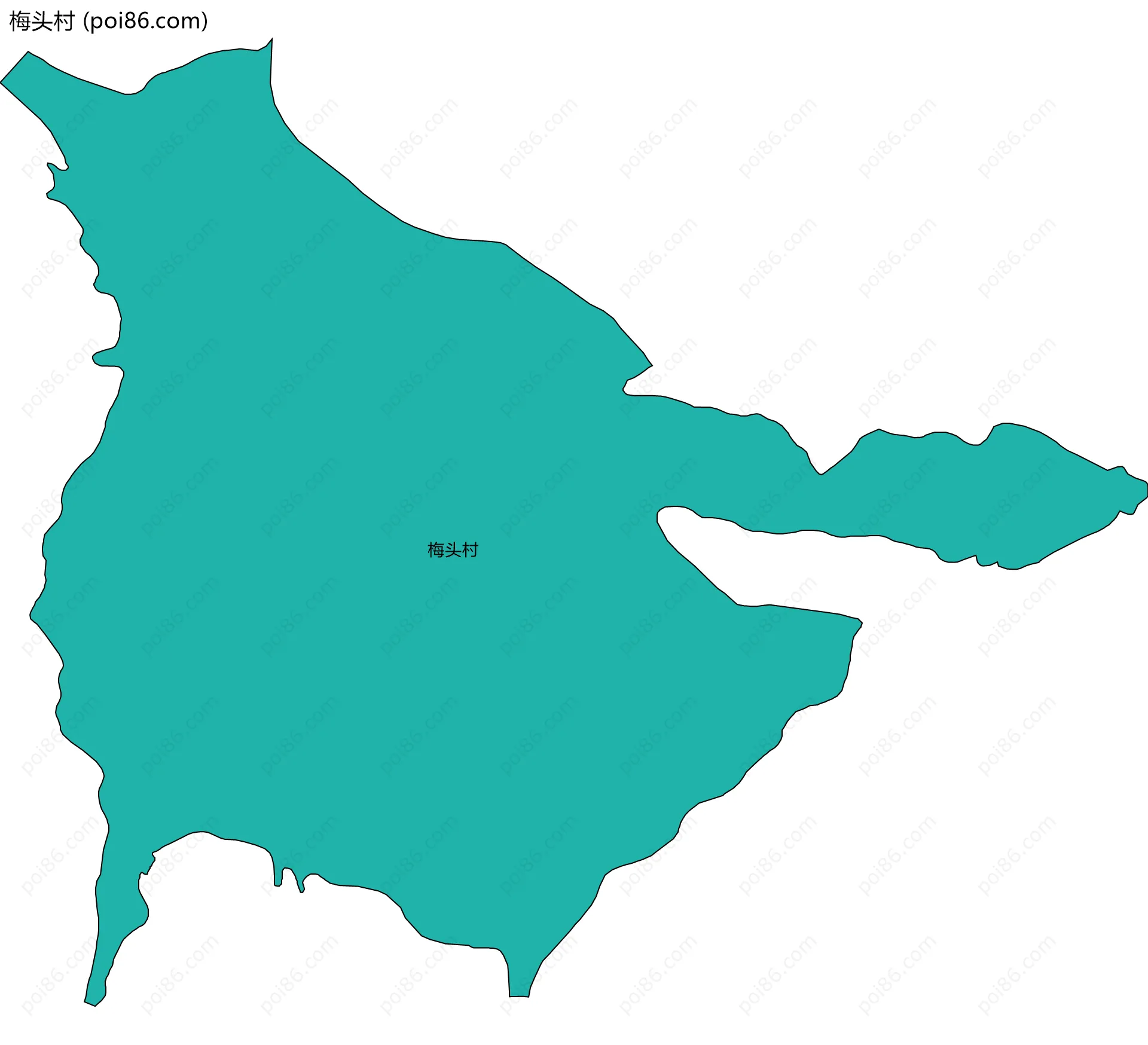 梅头村边界地图