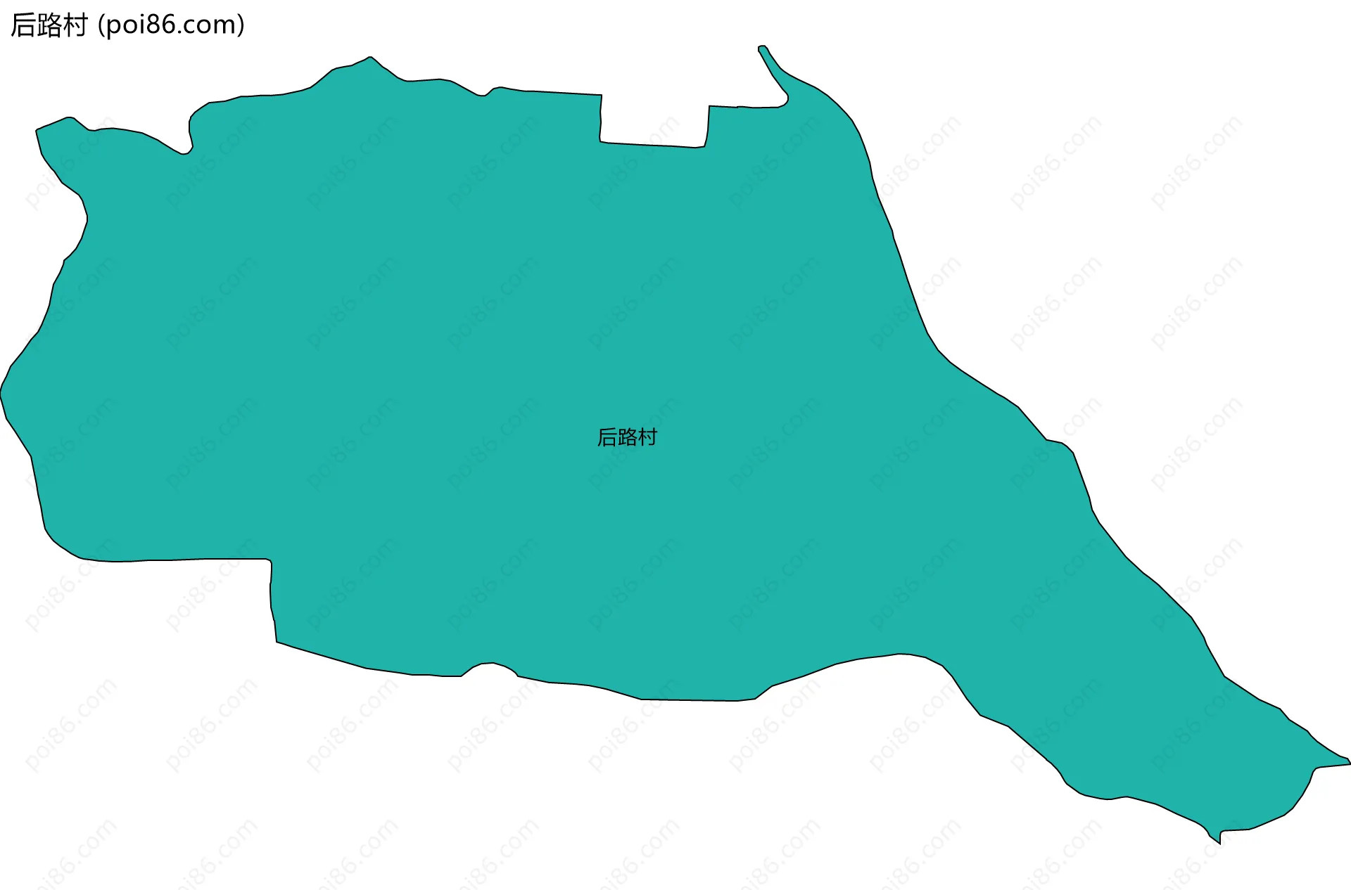 后路村边界地图