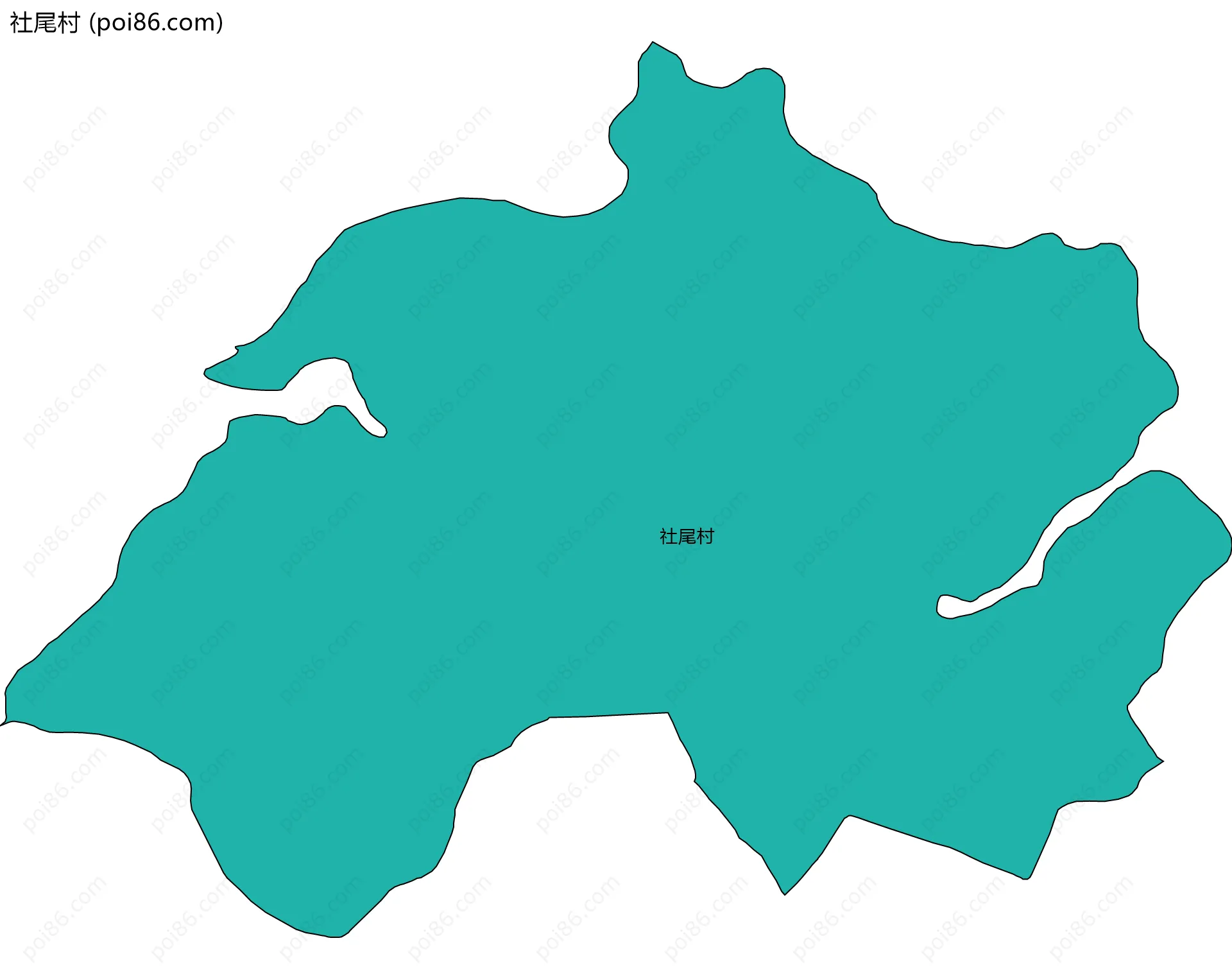 社尾村边界地图