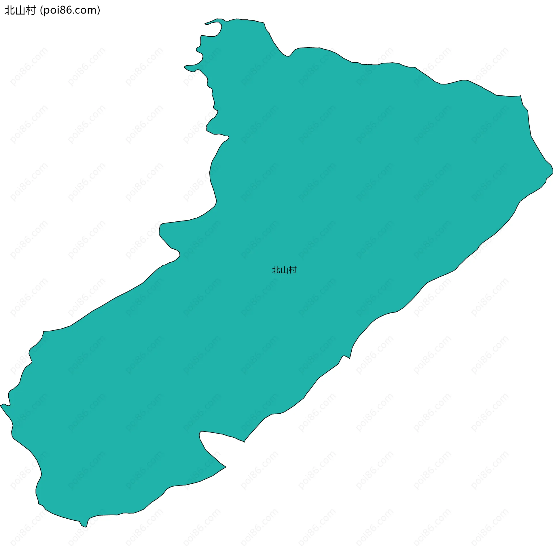 北山村边界地图